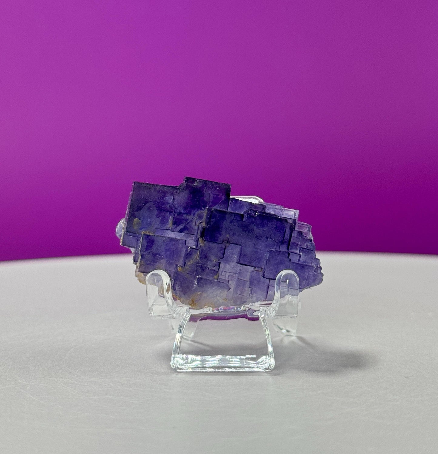 Zhejiang Purple Fluorite Specimen (China) (Includes Acrylic Stand)