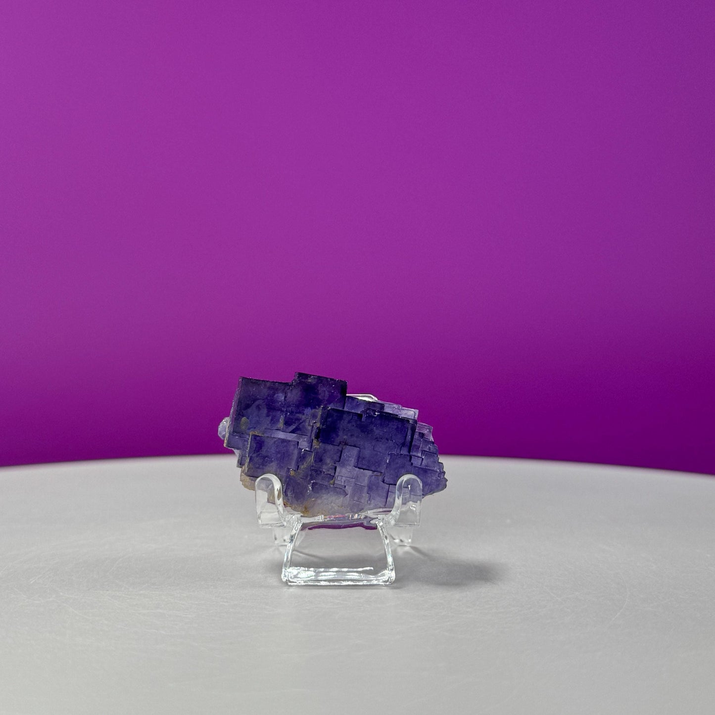 Zhejiang Purple Fluorite Specimen (China) (Includes Acrylic Stand)