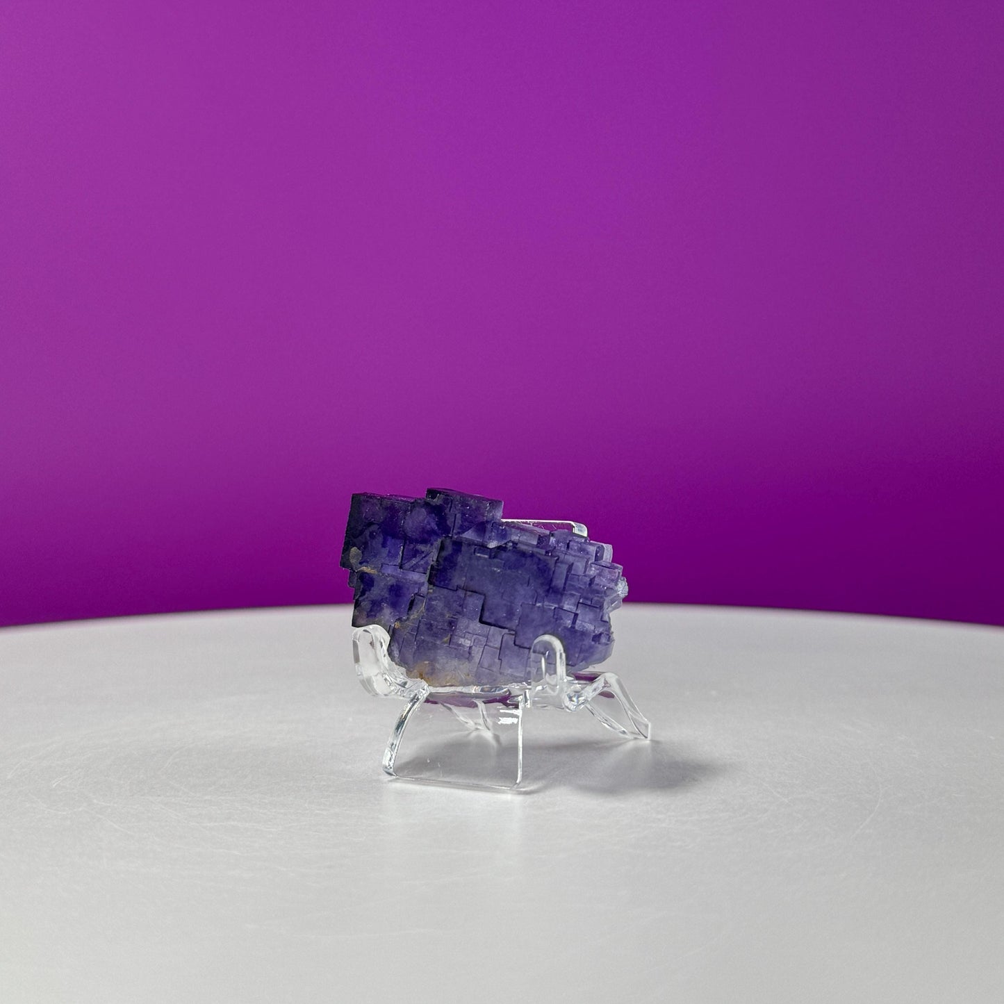 Zhejiang Purple Fluorite Specimen (China) (Includes Acrylic Stand)