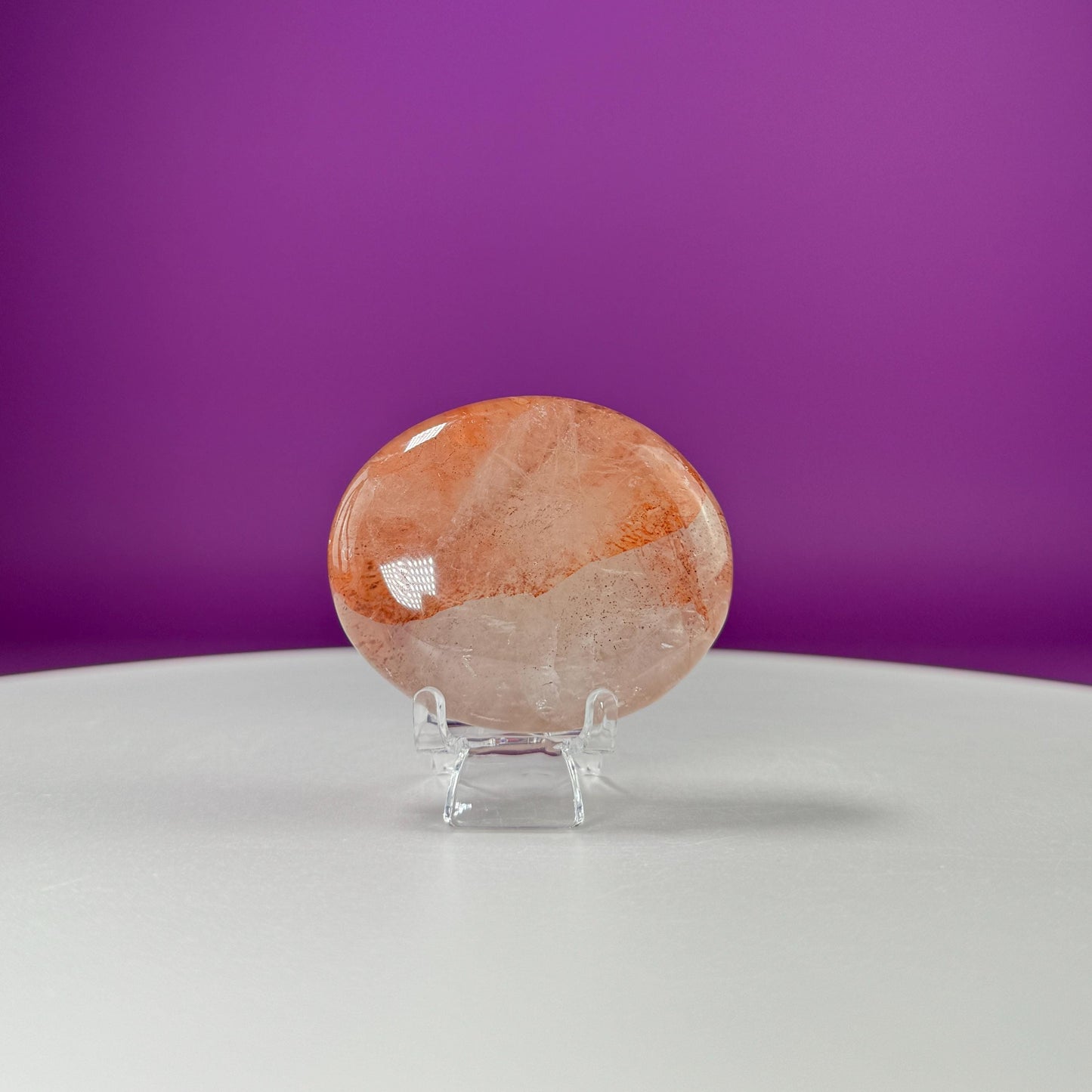 Fire Quartz Palm Stone