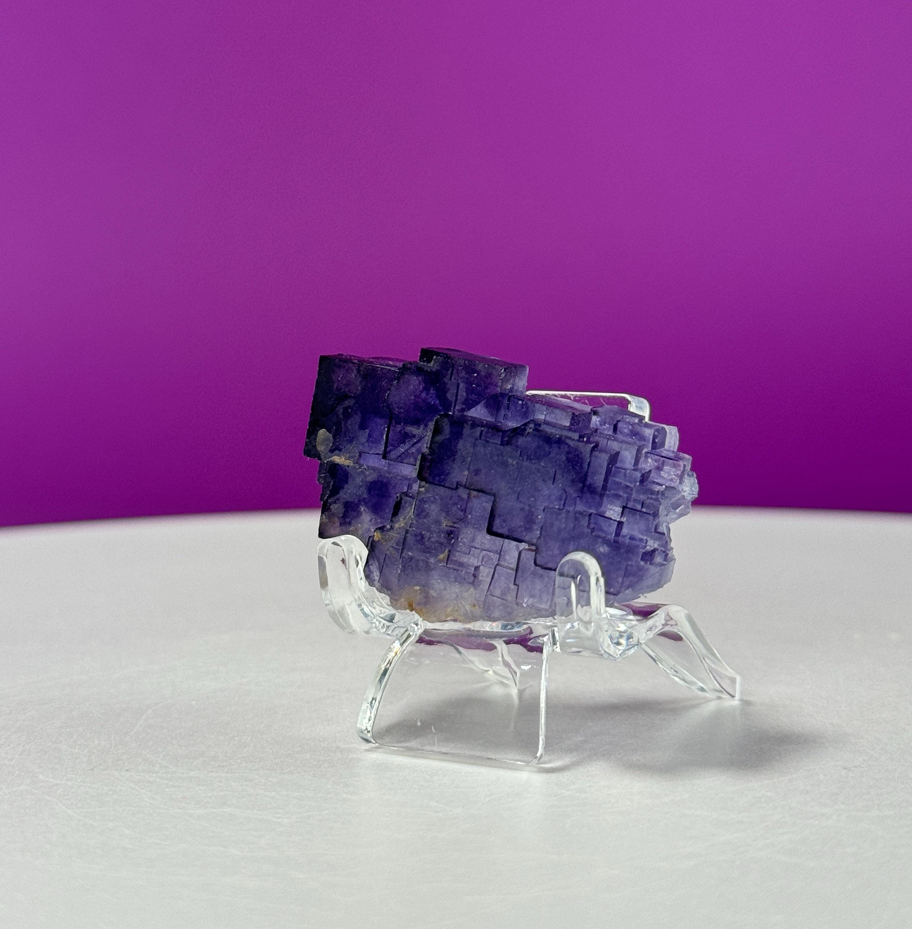 Purple Fluorite Crystal Specimen on sale from China