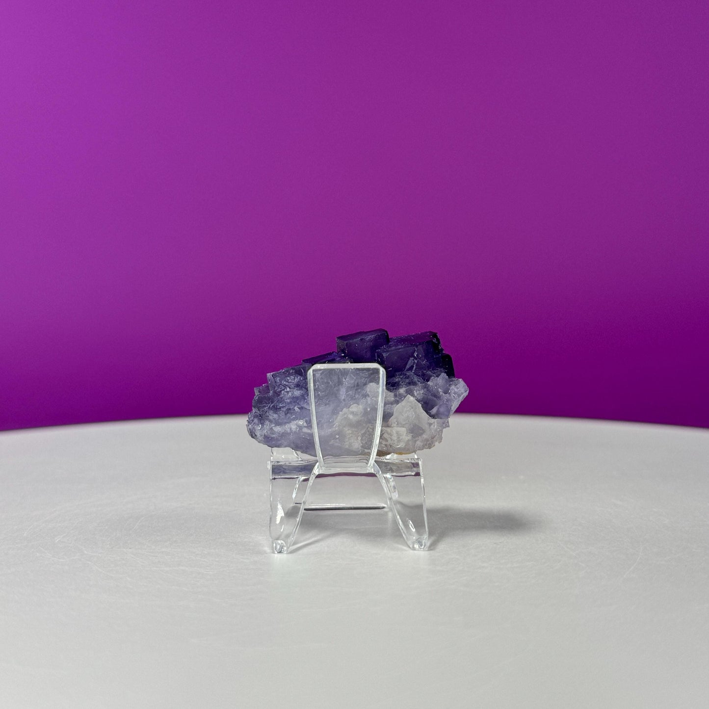 Zhejiang Purple Fluorite Specimen (China) (Includes Acrylic Stand)