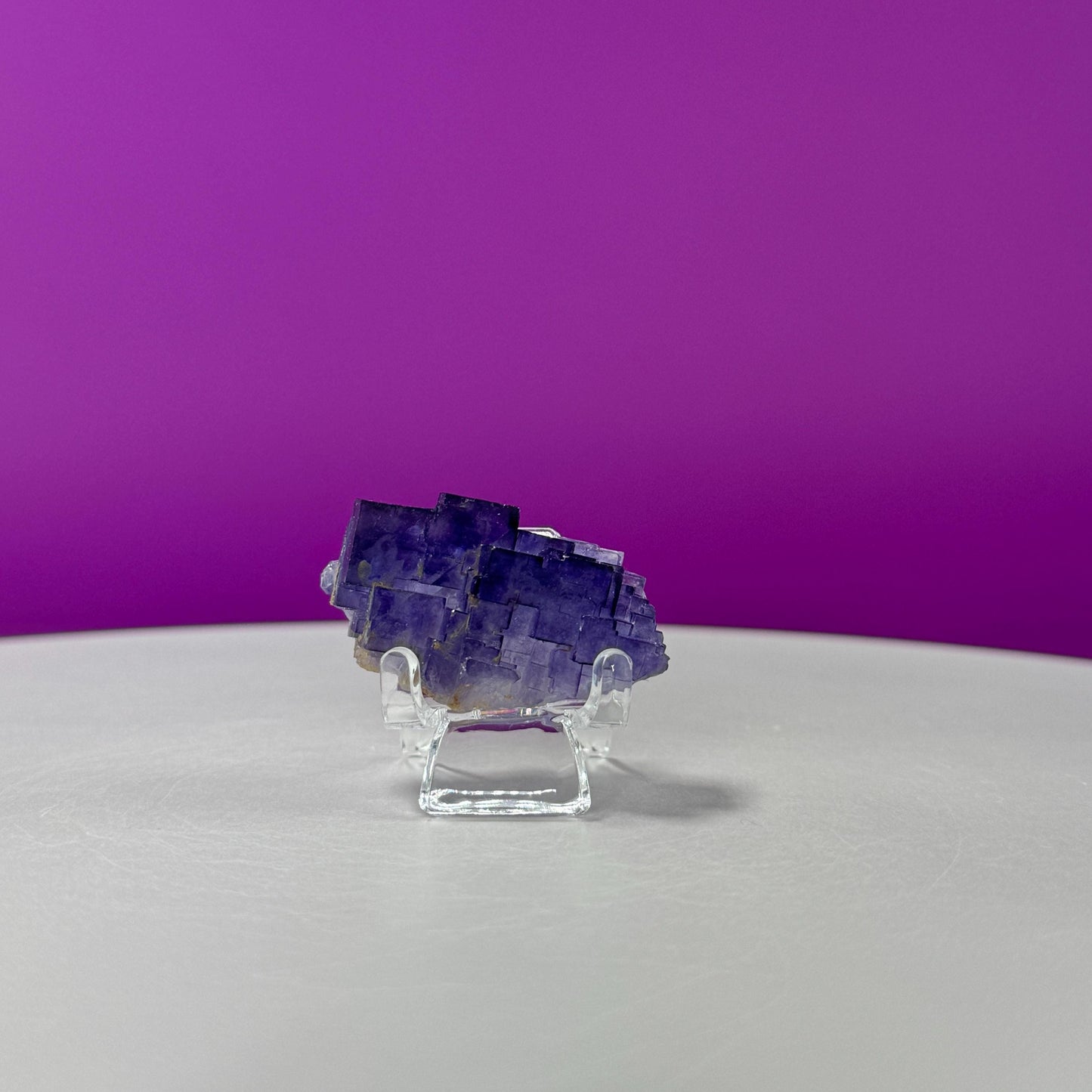 Zhejiang Purple Fluorite Specimen (China) (Includes Acrylic Stand)