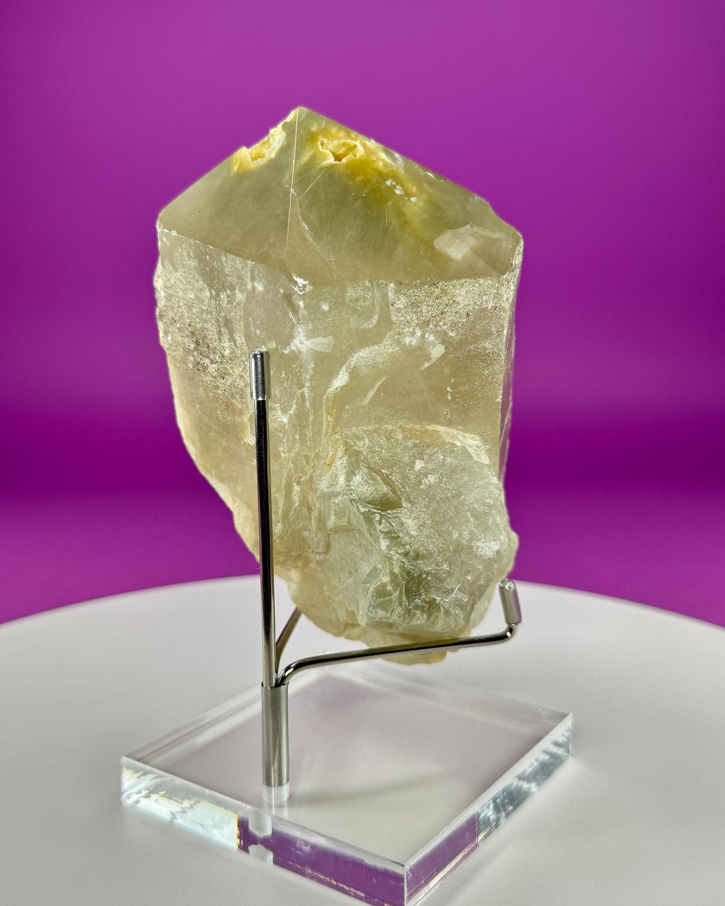 Tibet Green Quartz (Includes Silver Metal/Acrylic Stand)