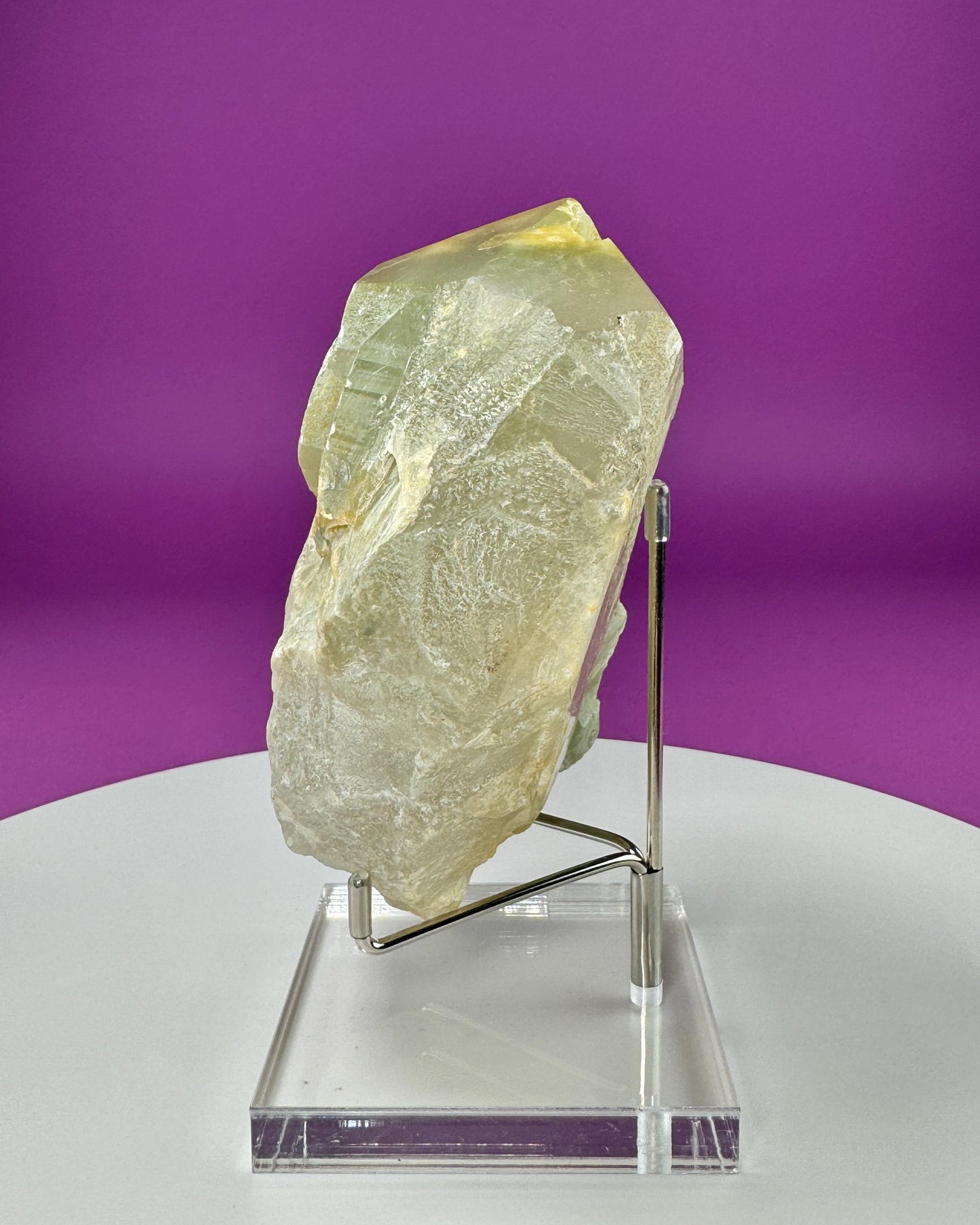 Tibet Green Quartz (Includes Silver Metal/Acrylic Stand)