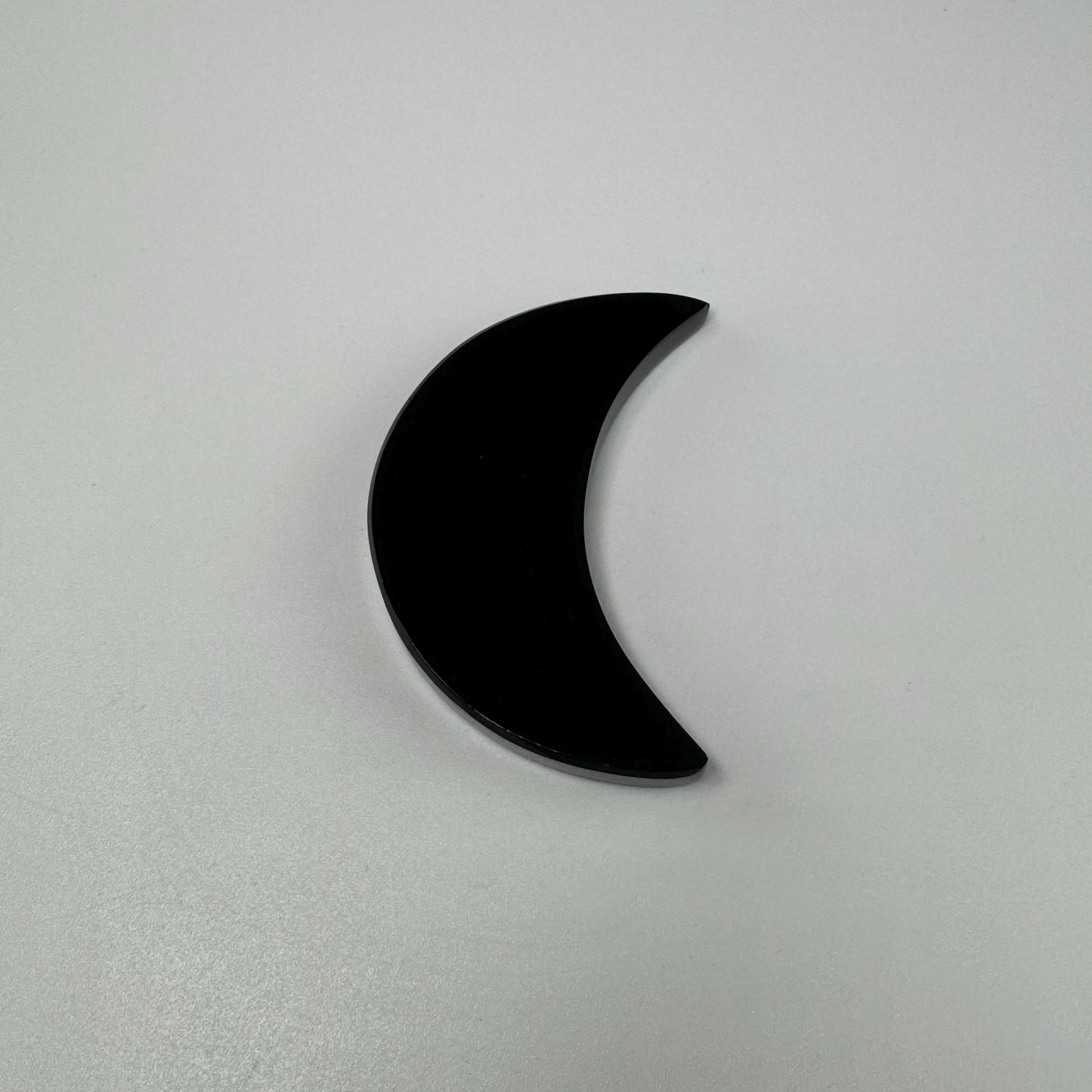 Black Obsidian Moon Carving