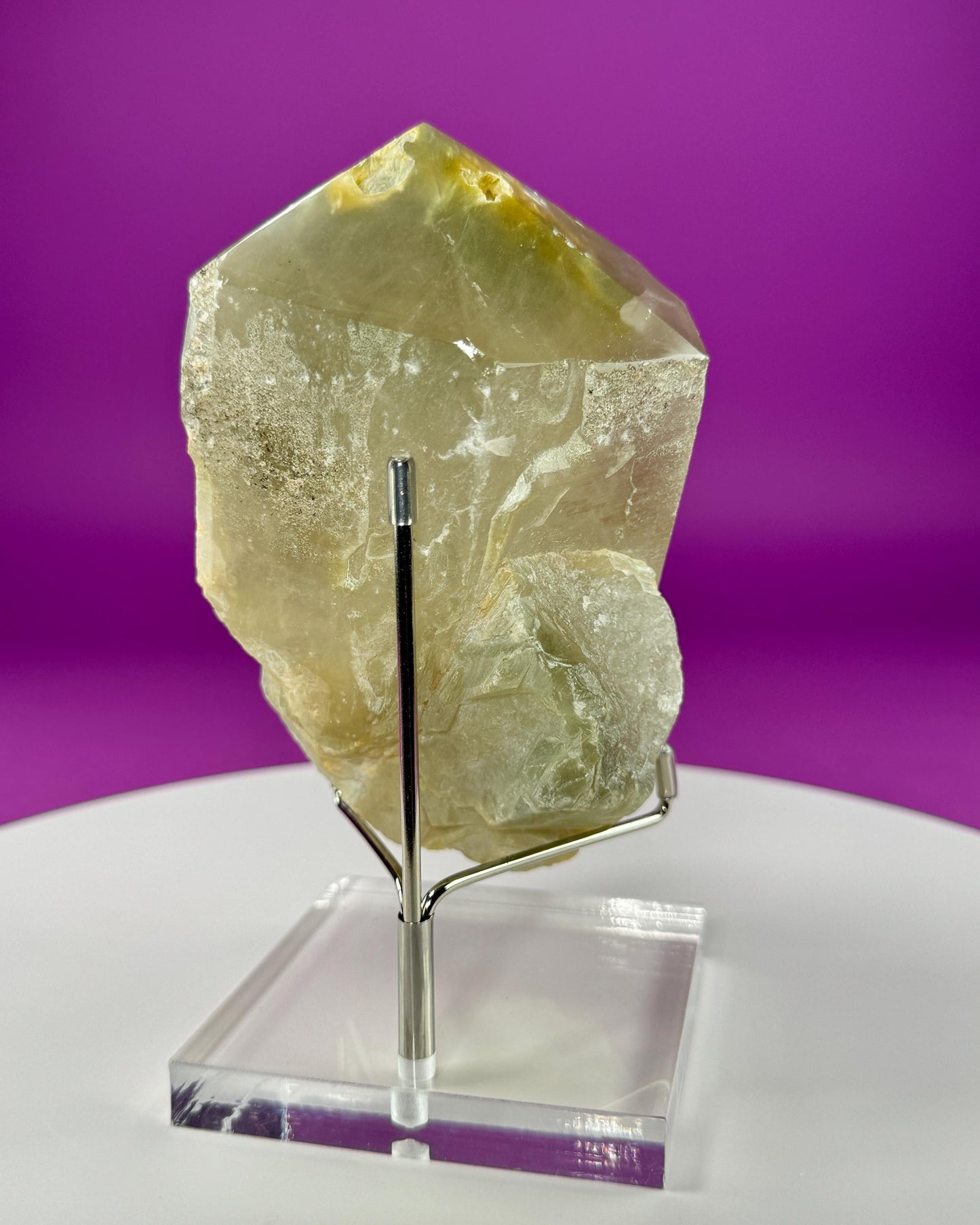 Tibet Green Quartz (Includes Silver Metal/Acrylic Stand)