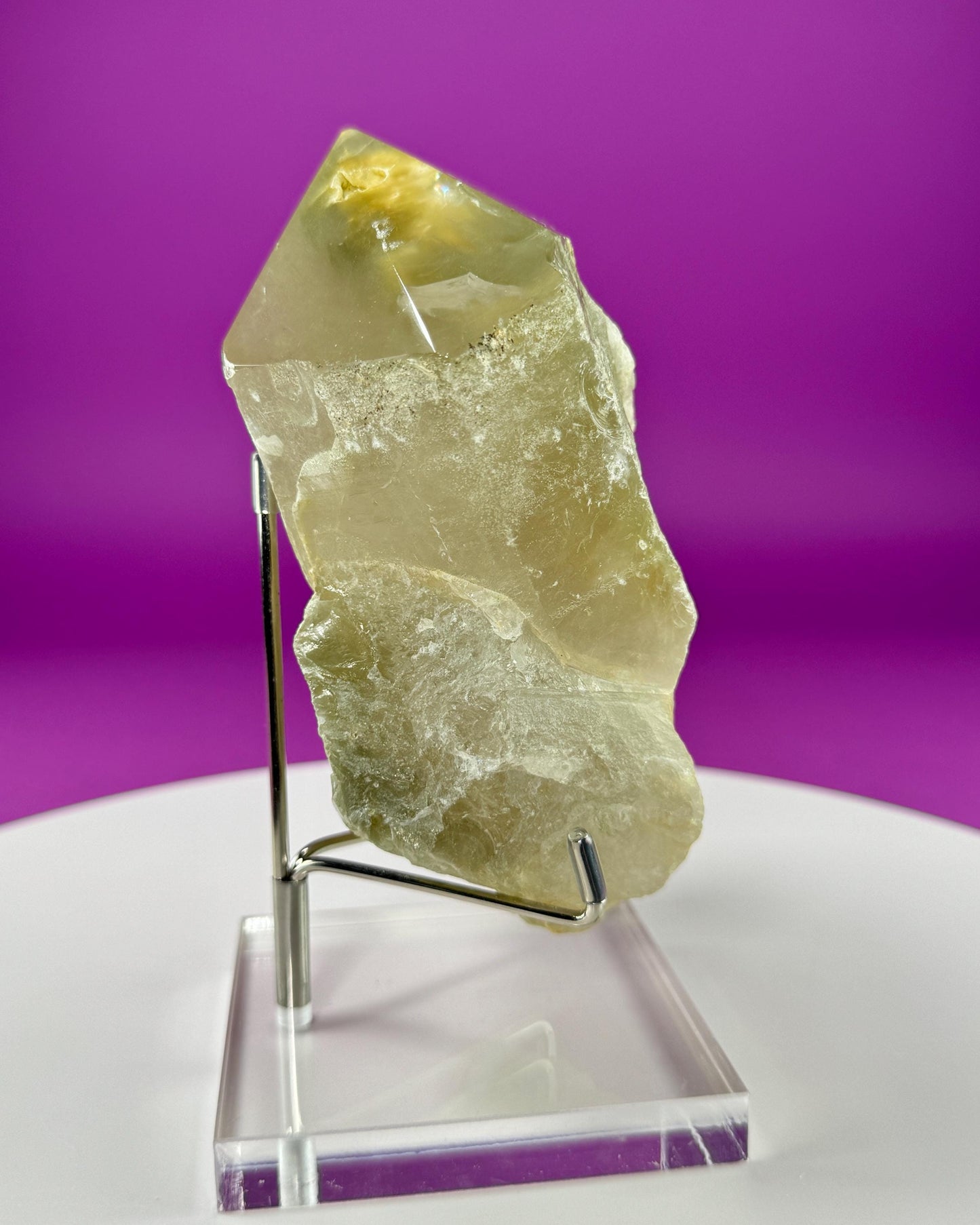 Tibet Green Quartz (Includes Silver Metal/Acrylic Stand)