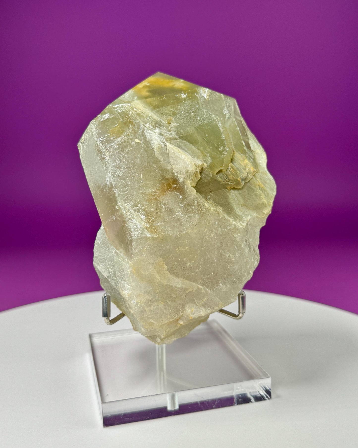 Tibet Green Quartz (Includes Silver Metal/Acrylic Stand)