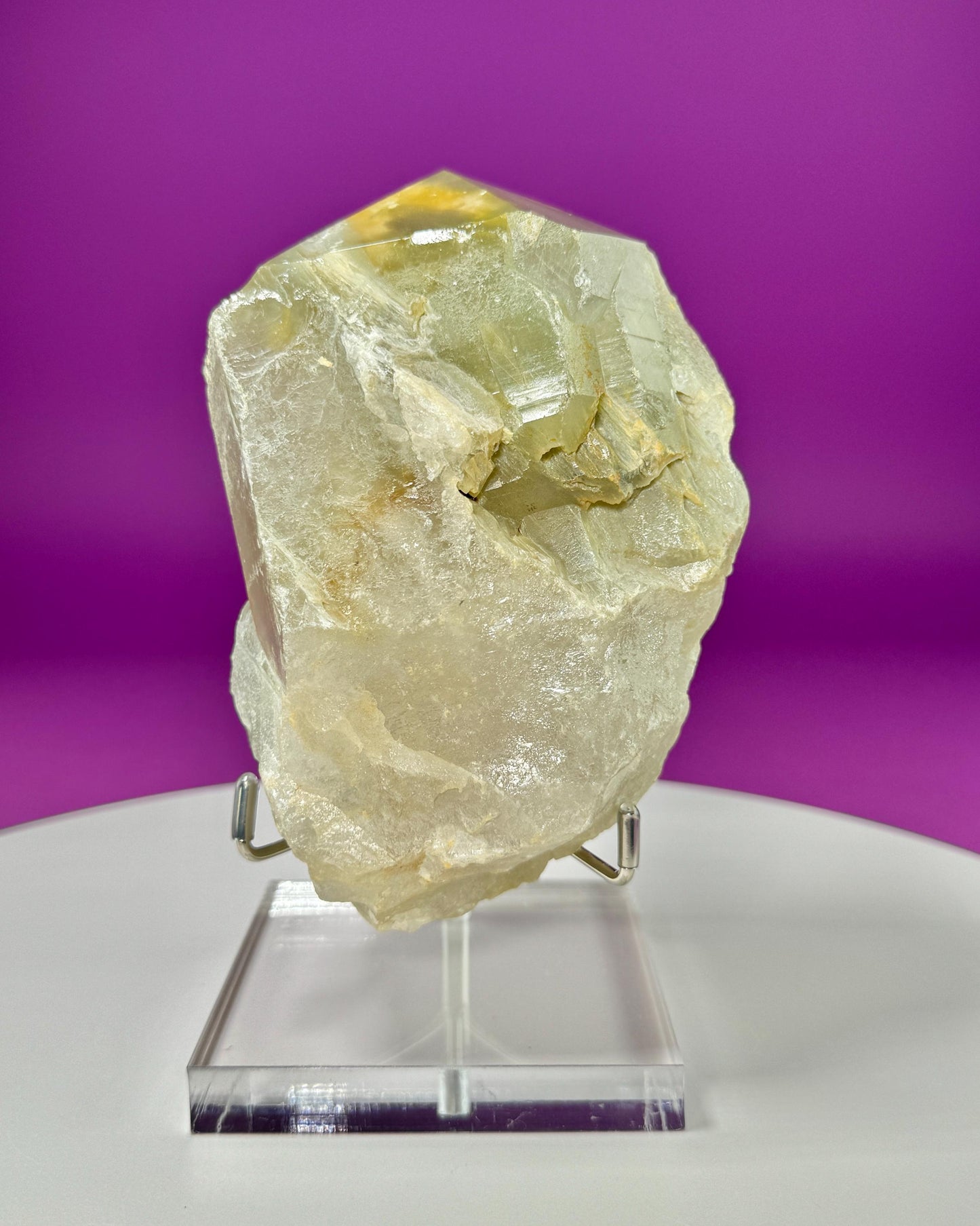 Tibet Green Quartz (Includes Silver Metal/Acrylic Stand)