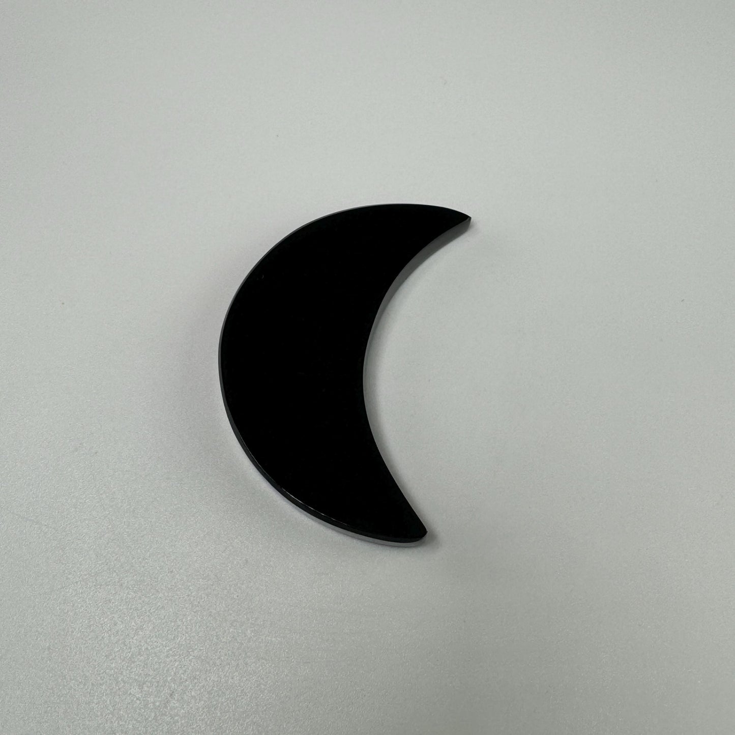 Black Obsidian Moon Carving