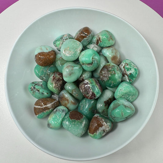 Chrysoprase Tumbled Stones (Bag of 10 Stones)