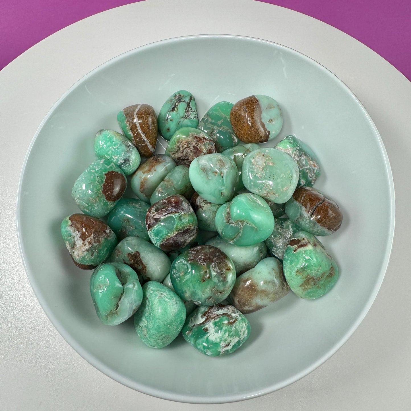 Chrysoprase Tumbled Stones (Bag of 10 Stones)