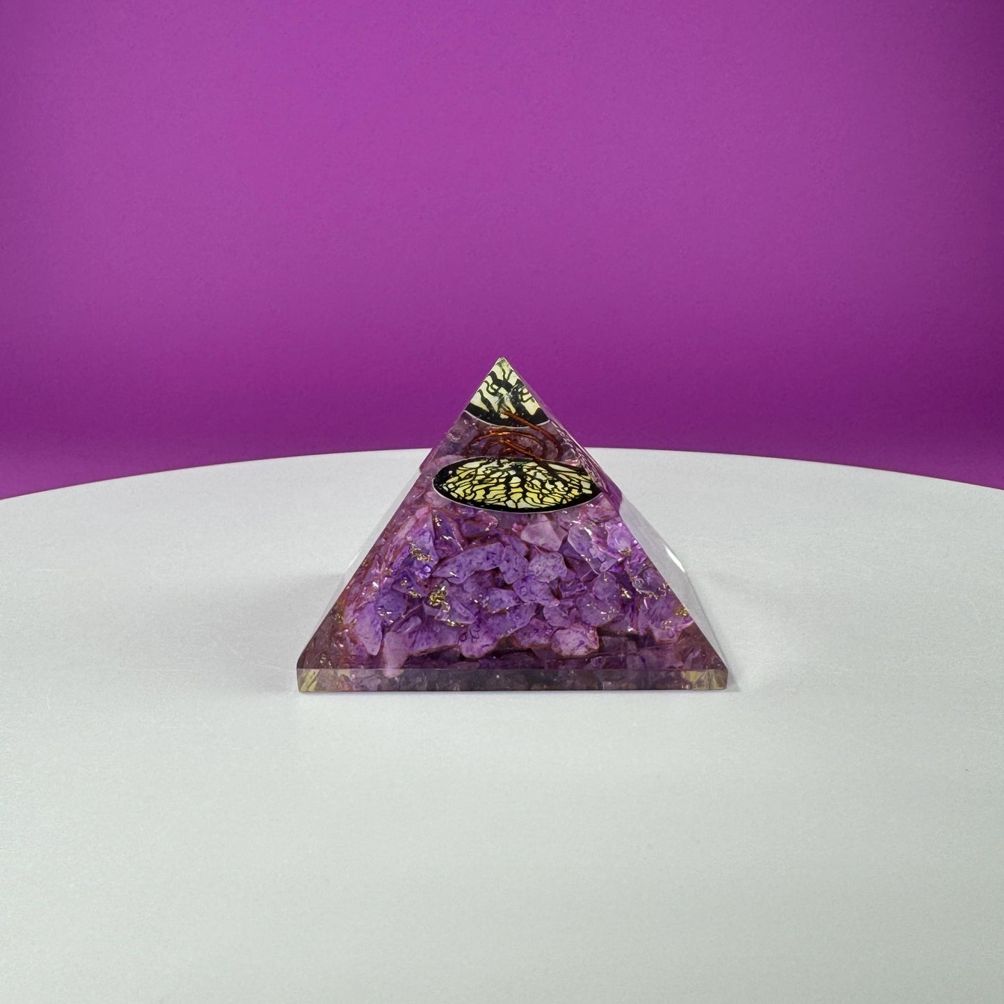 Amethyst Orgonite Pyramid, Akonis Misfit Crystal