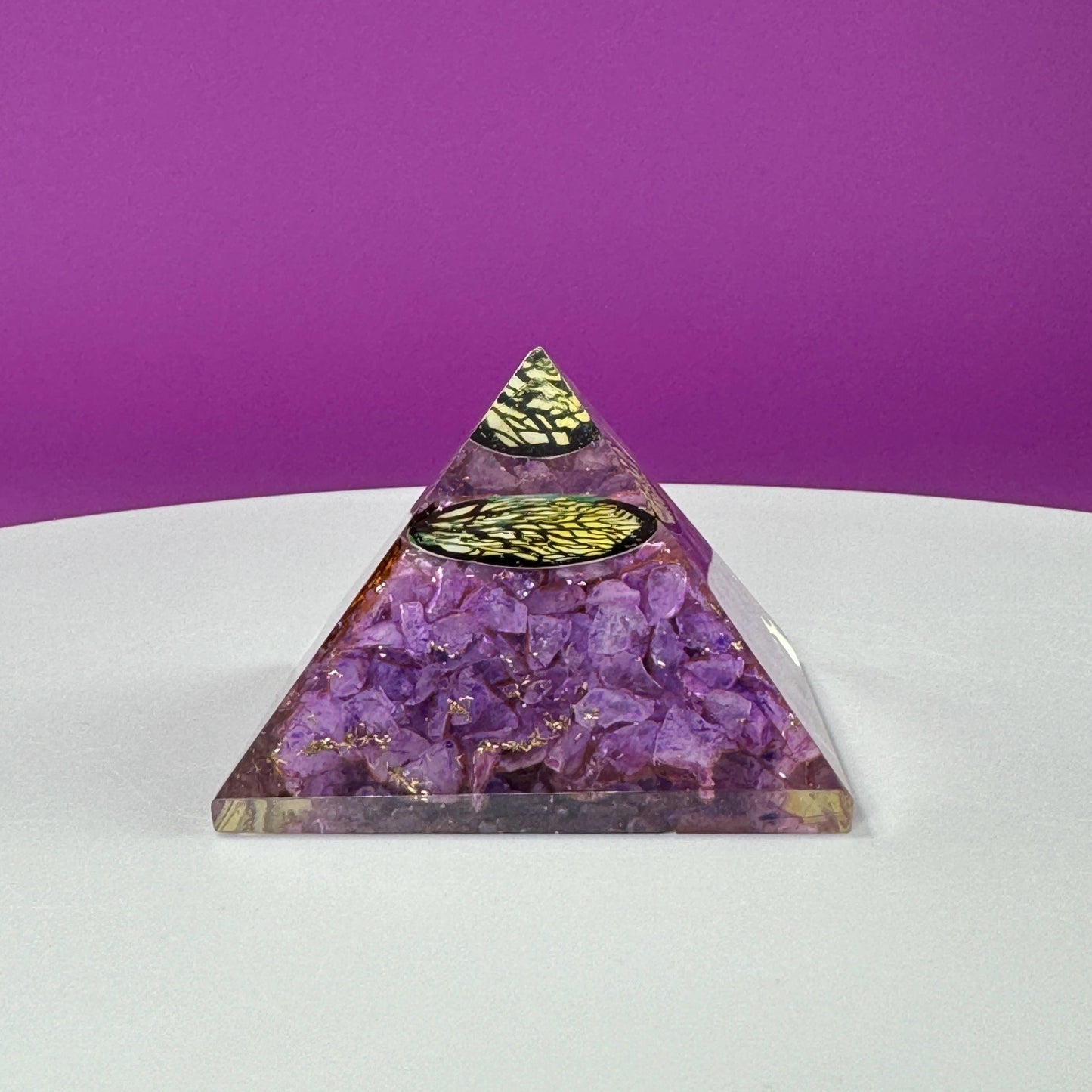 Amethyst Orgonite Pyramid, Akonis Misfit Crystal