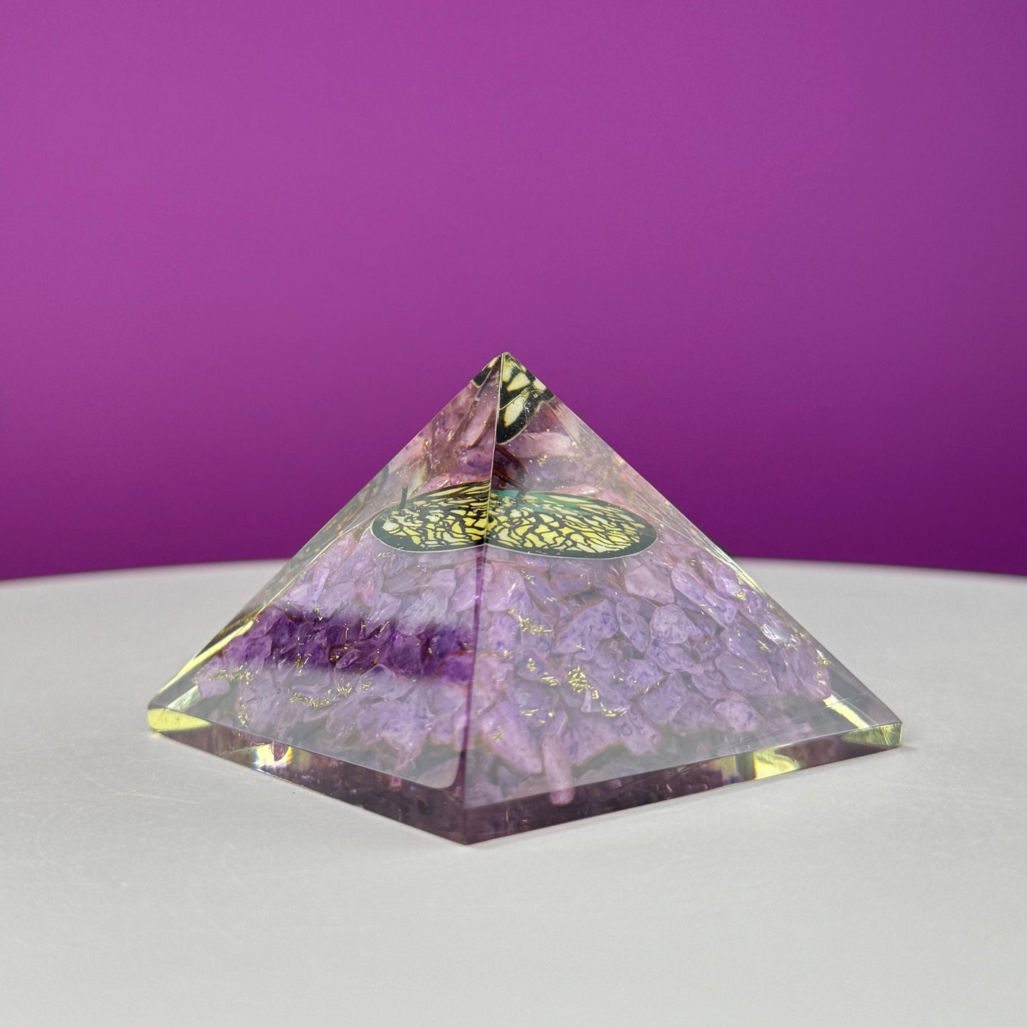 Amethyst Orgonite Pyramid, Akonis Misfit Crystal