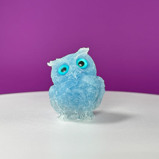 Crystal Resin Owl Carving