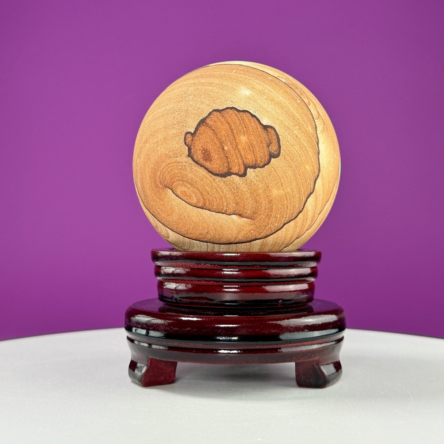 Sandstone Sphere (Utah) (Includes Spinning Wood Stand)