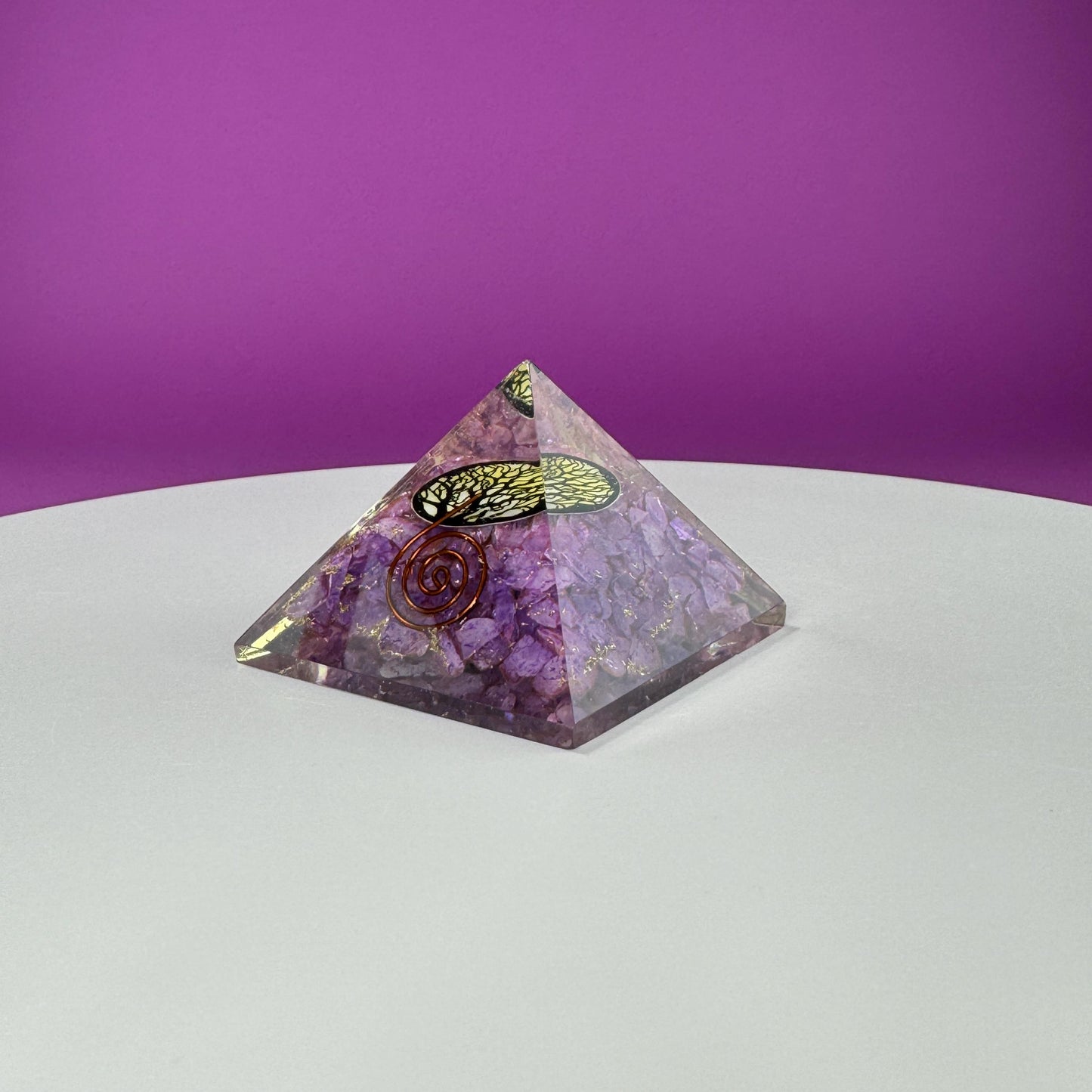 Amethyst Orgonite Pyramid, Akonis Misfit Crystal