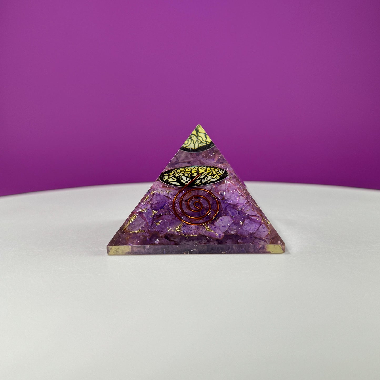 Amethyst Orgonite Pyramid, Akonis Misfit Crystal