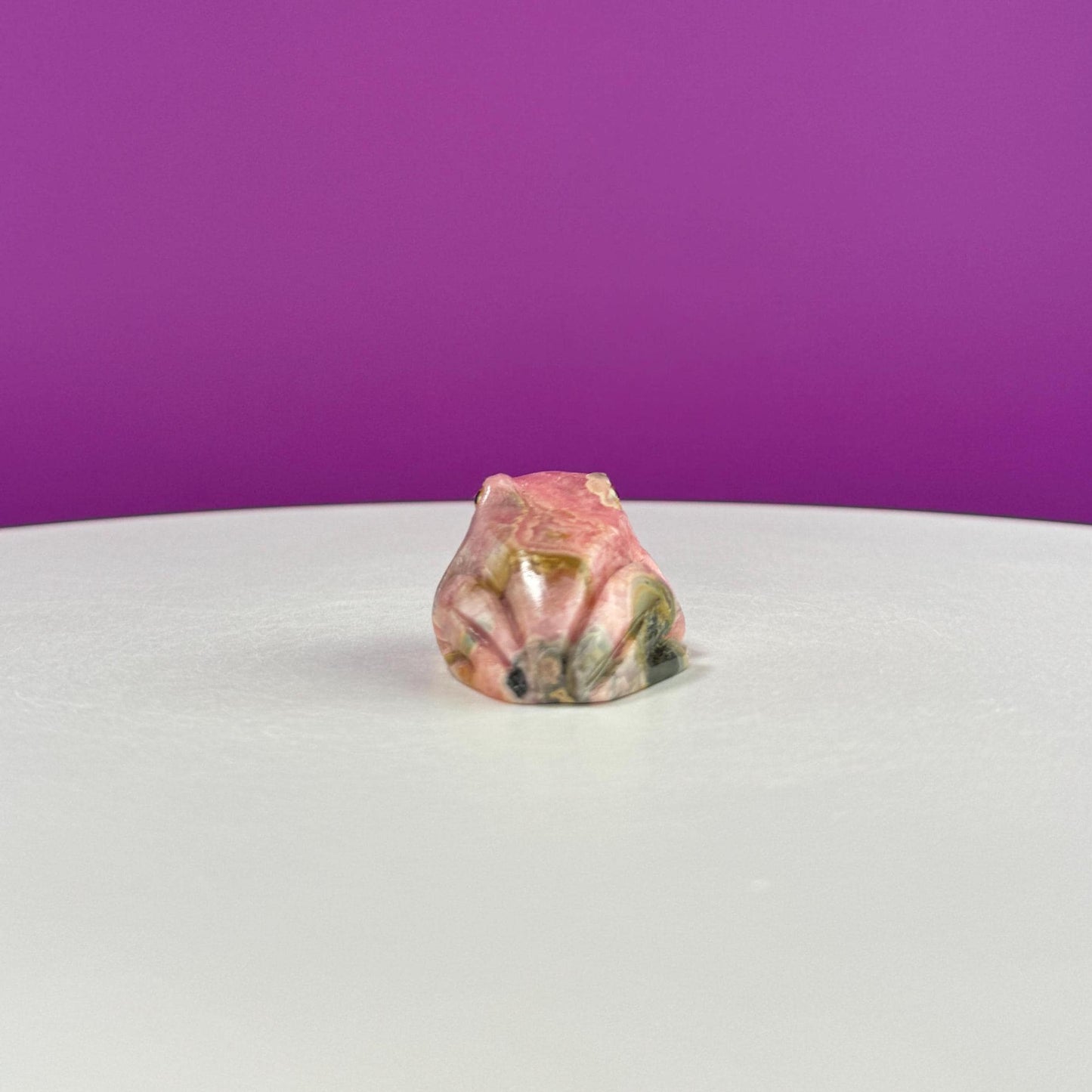 Rhodochrosite Mini Frog Carving