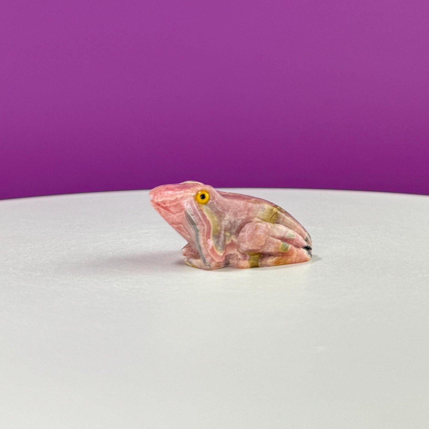 Rhodochrosite Mini Frog Carving