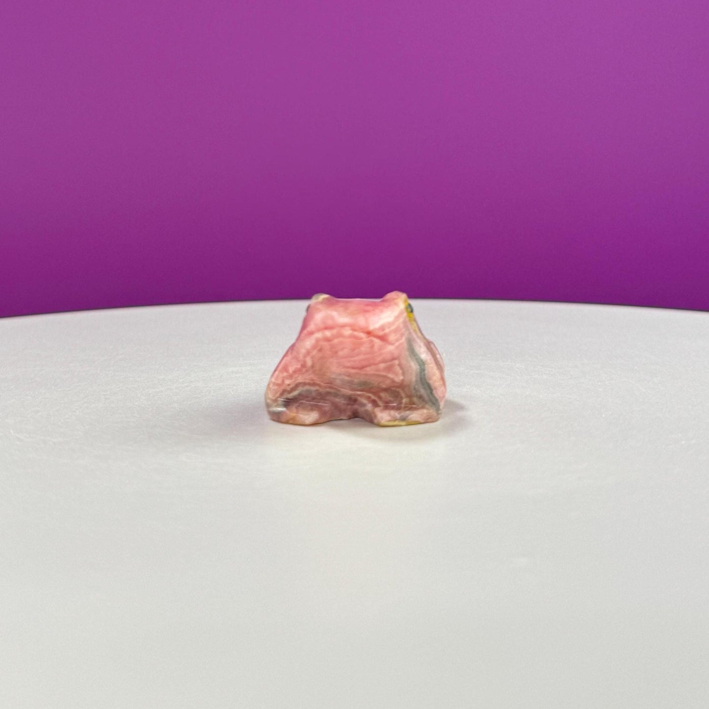 Rhodochrosite Mini Frog Carving