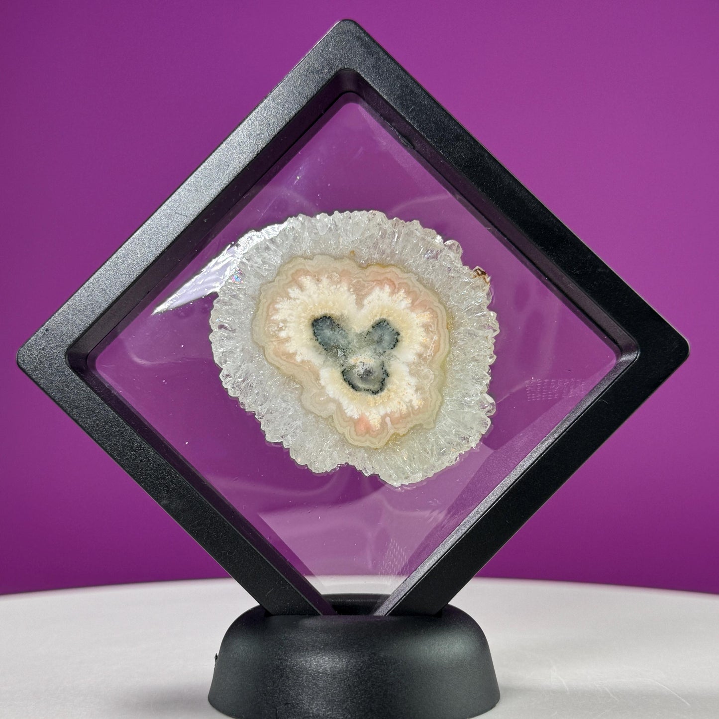 Stalactite Slice, Stalactite Eye (Uruguay) (Includes Display Stand)