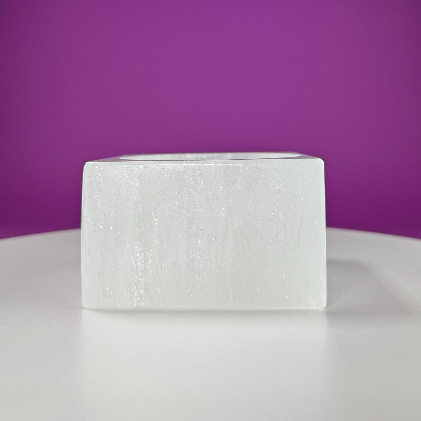 Selenite (AKA Satin Spar) Charging Bowl Cube