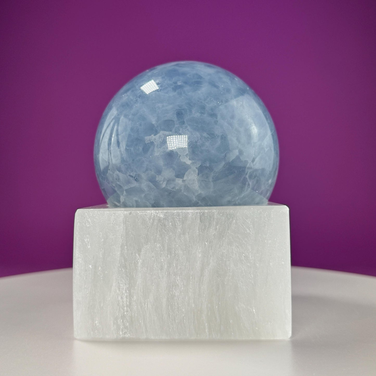 Selenite (AKA Satin Spar) Charging Bowl Cube