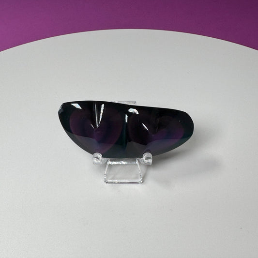 Rainbow Obsidian Double Heart Carving (Mexico) (Includes Acrylic Stand)