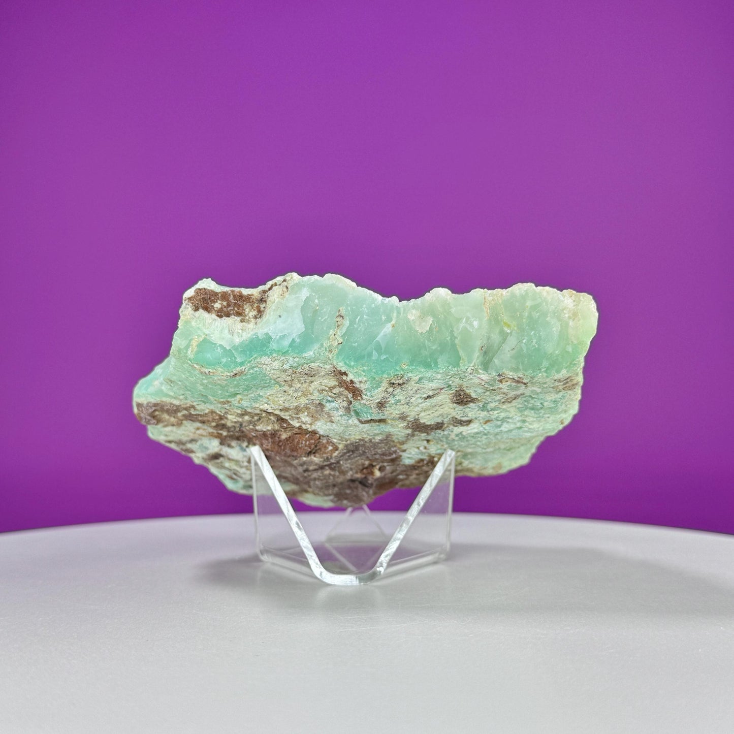 Chrysoprase Specimen (Includes Stand)