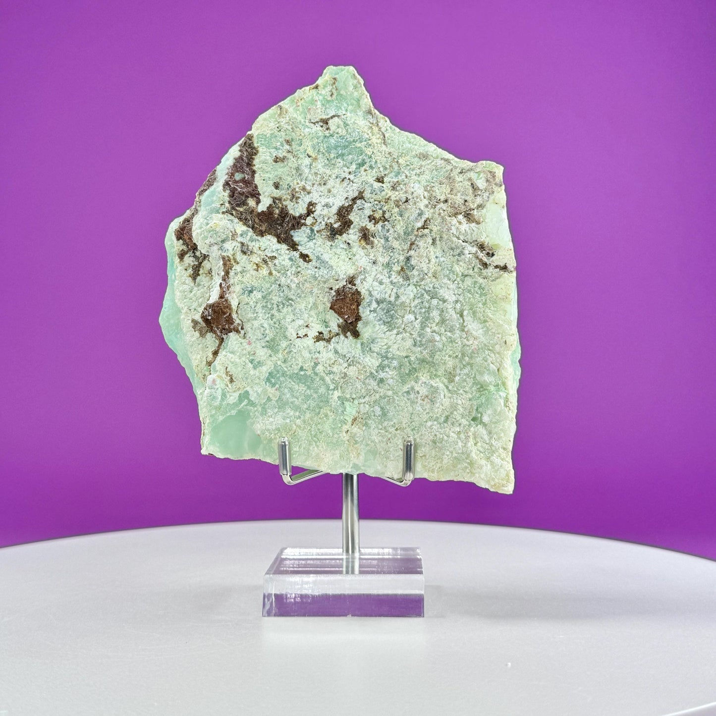 Chrysoprase Specimen (Includes Stand)