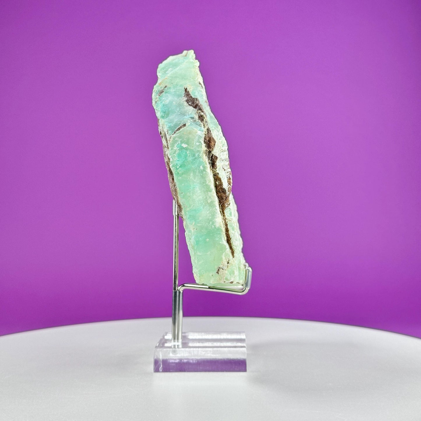 Chrysoprase Specimen (Includes Stand)