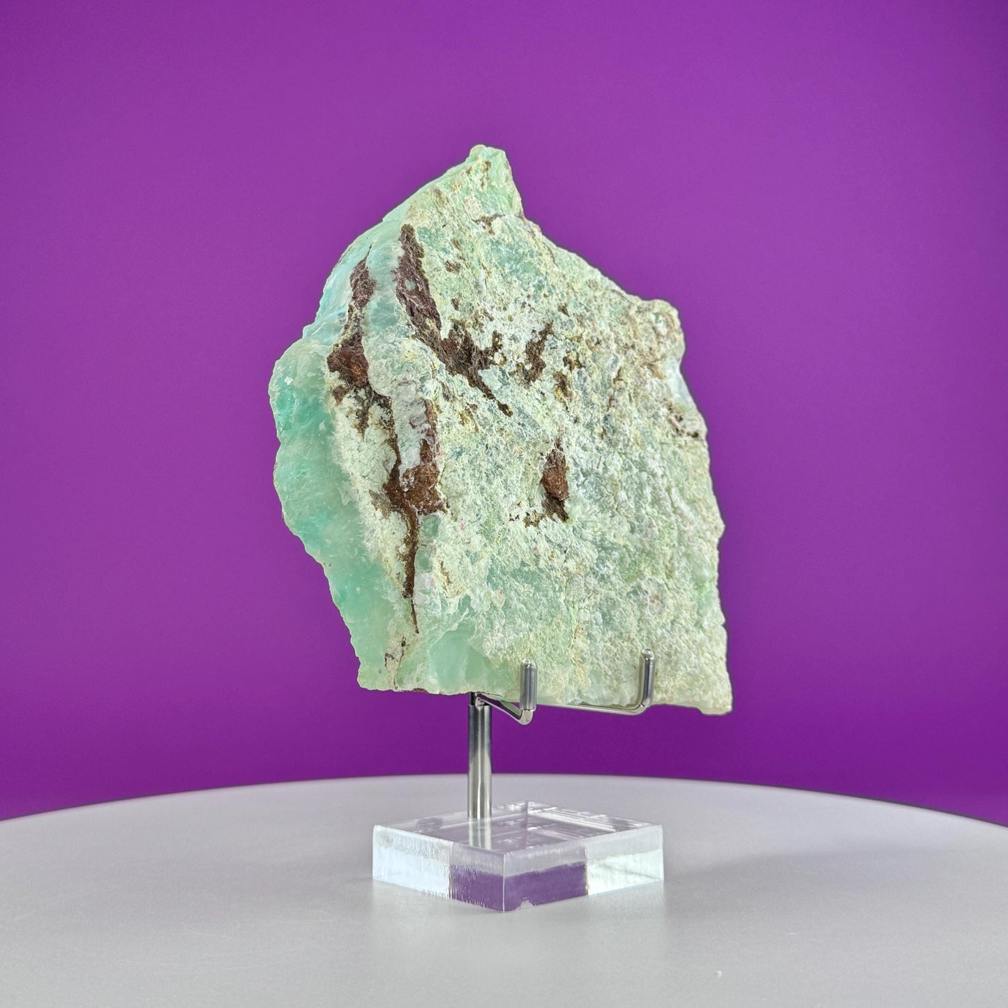 Chrysoprase Specimen (Includes Stand)