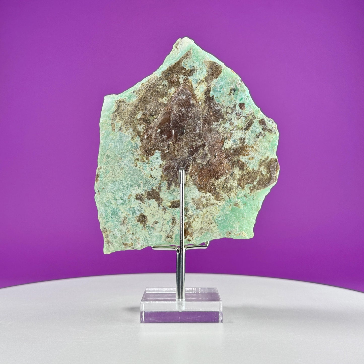 Chrysoprase Specimen (Includes Stand)