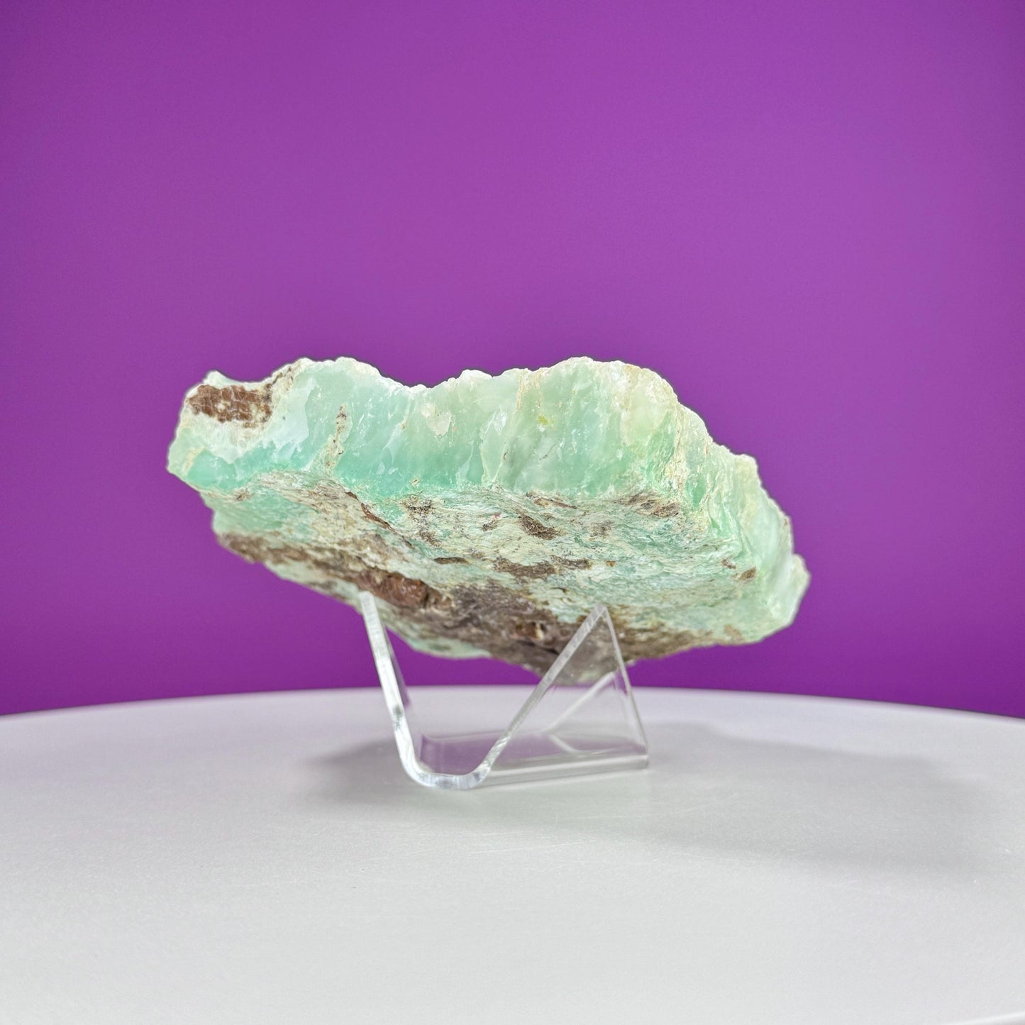 Chrysoprase Specimen (Includes Stand)