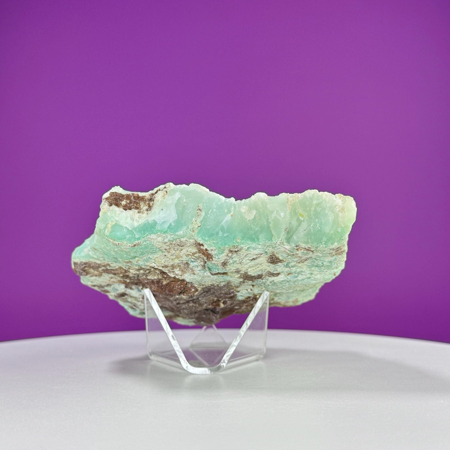 Chrysoprase Specimen (Includes Stand)