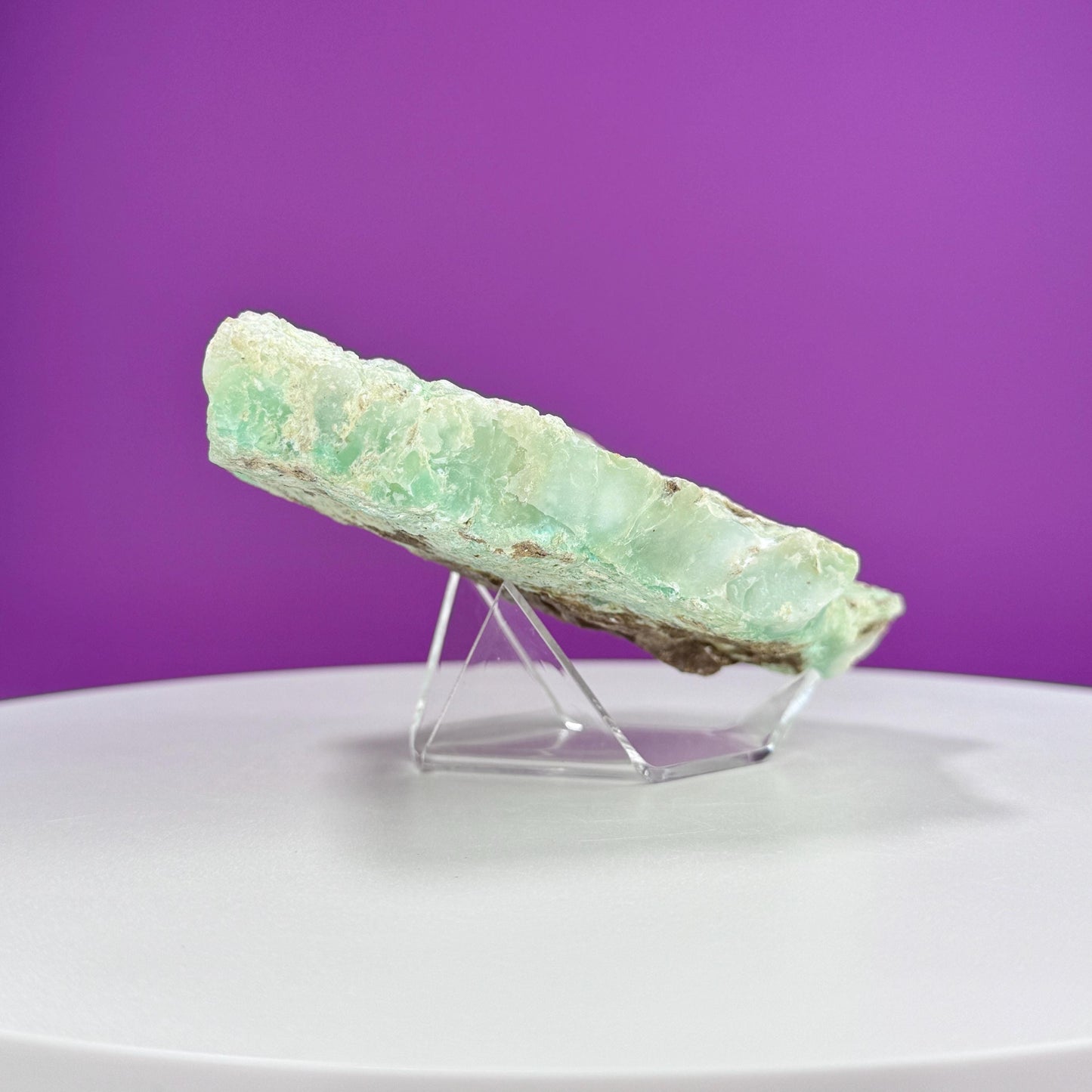 Chrysoprase Specimen (Includes Stand)