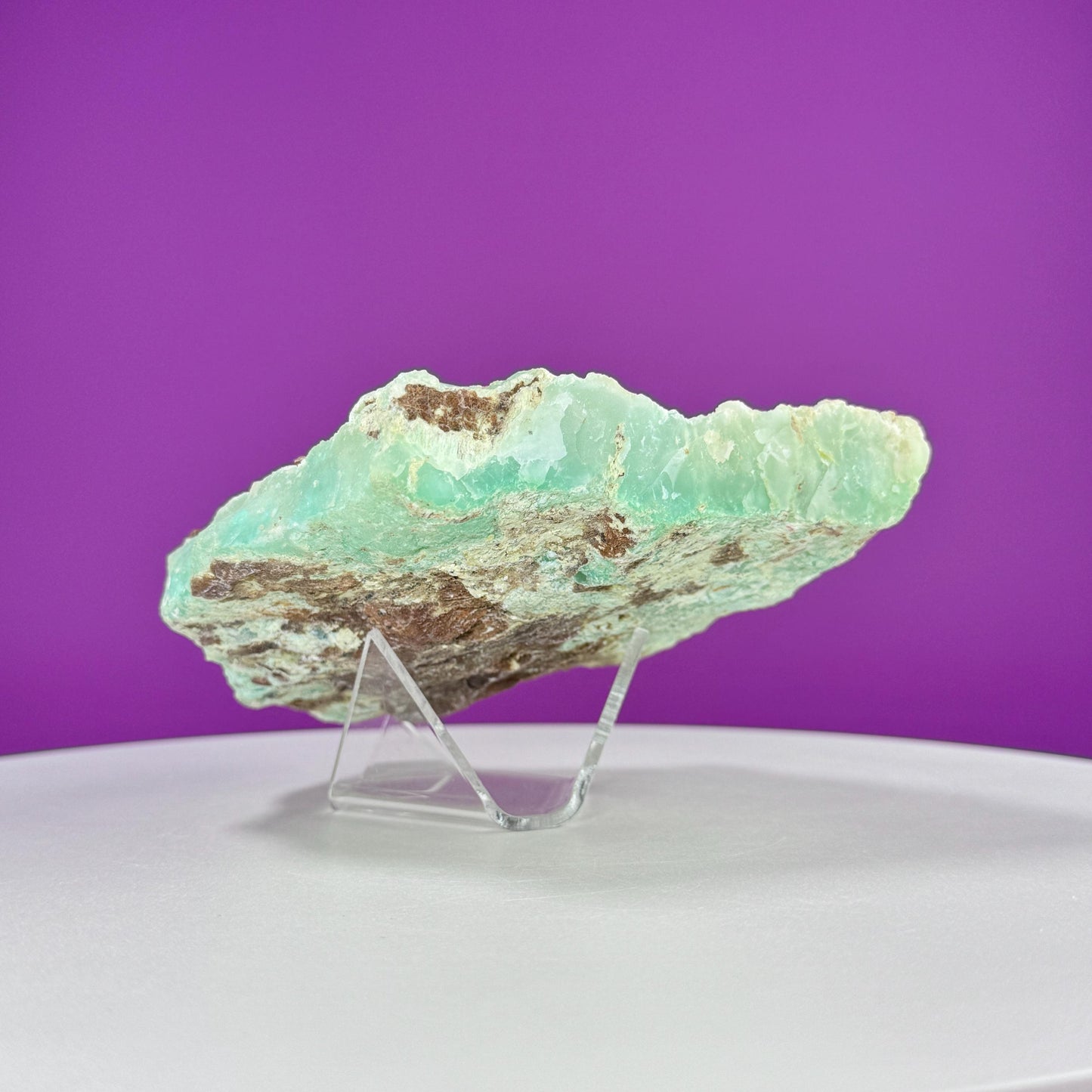 Chrysoprase Specimen (Includes Stand)