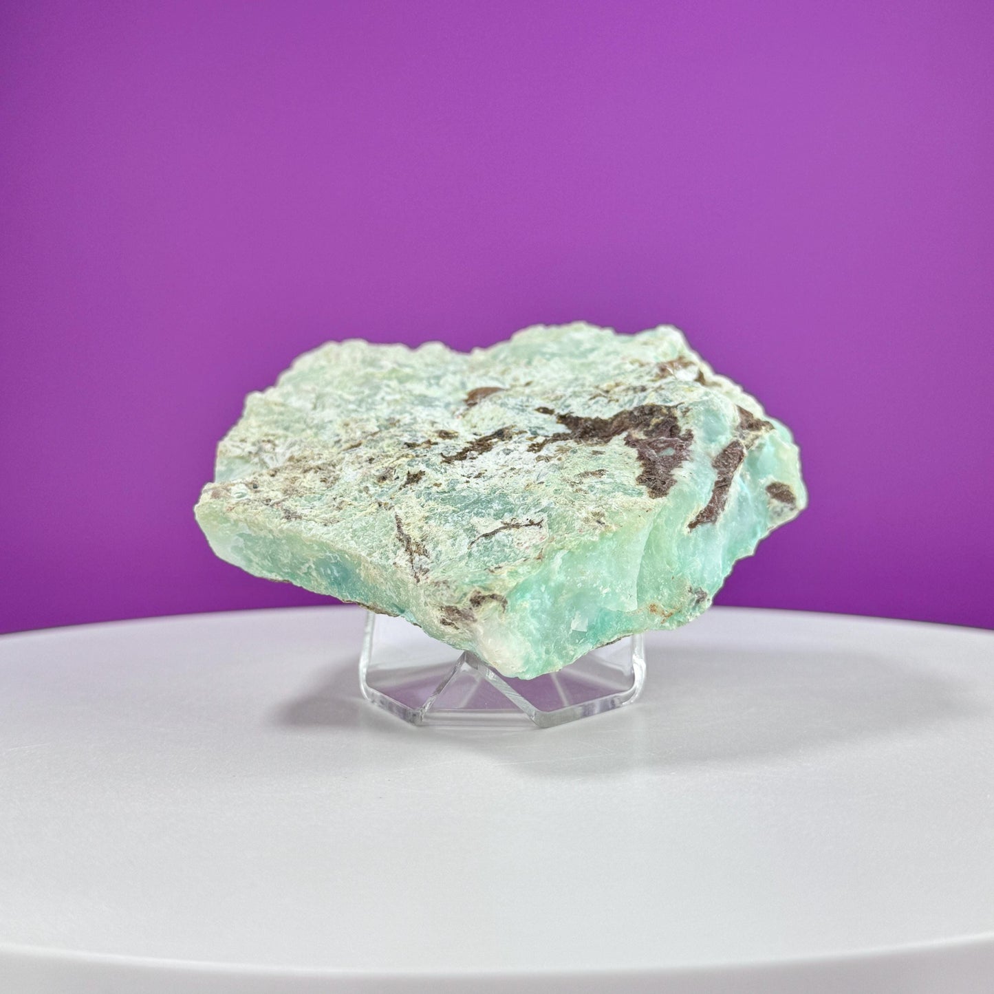 Chrysoprase Specimen (Includes Stand)