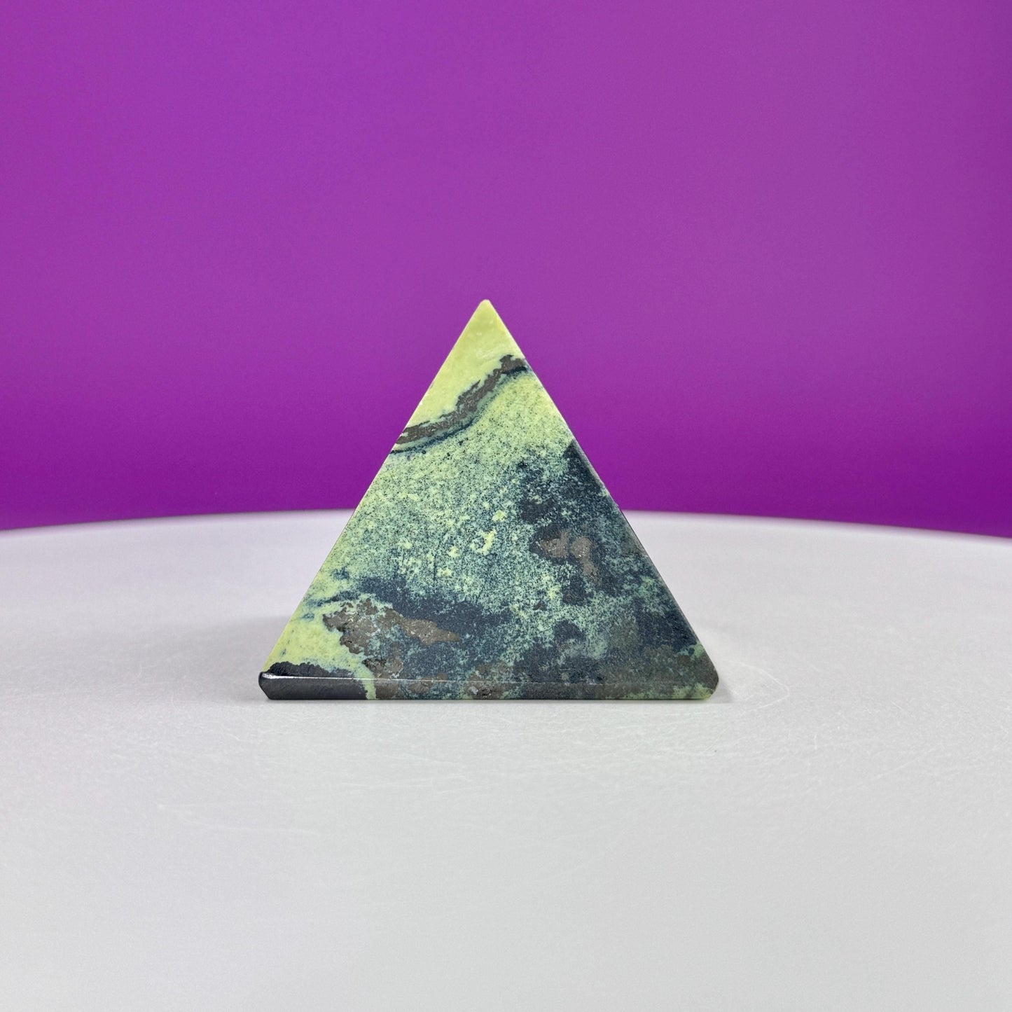 Serpentine and Pyrite Pyramid, Akonis Misfit Crystal