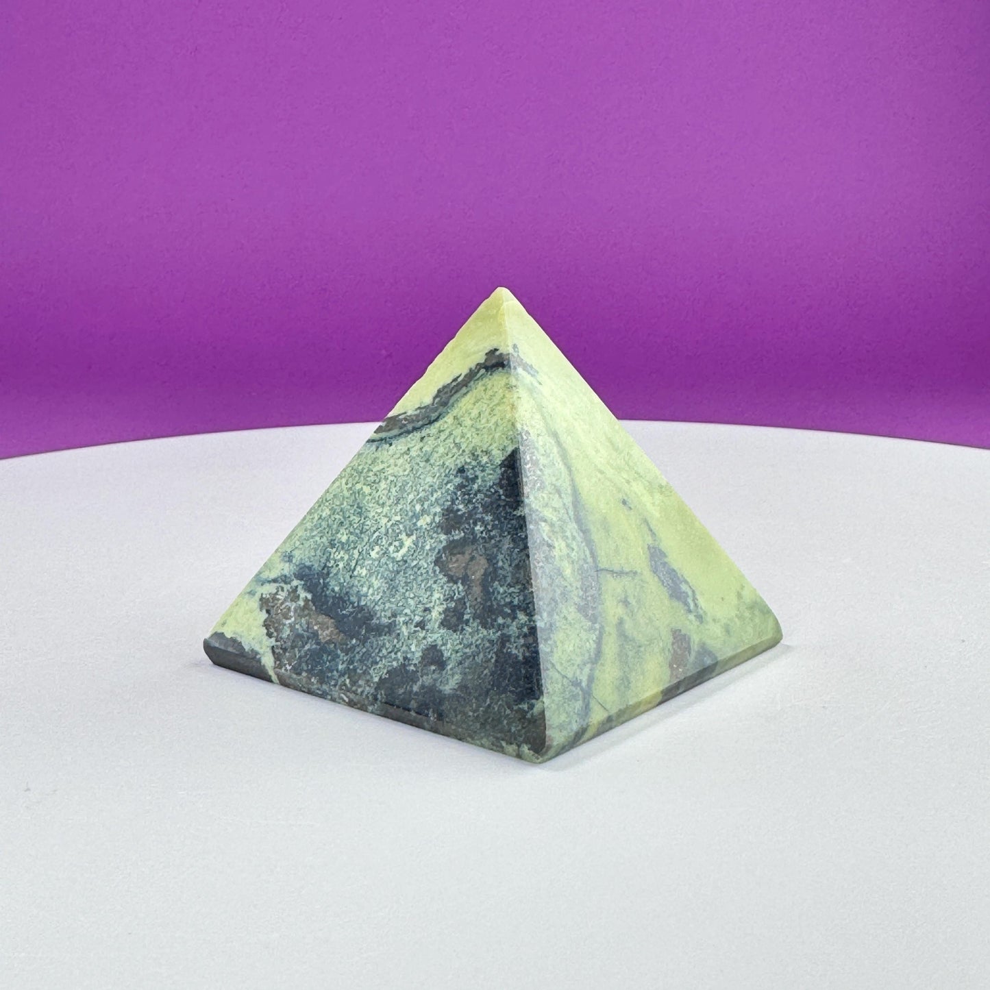 Serpentine and Pyrite Pyramid, Akonis Misfit Crystal