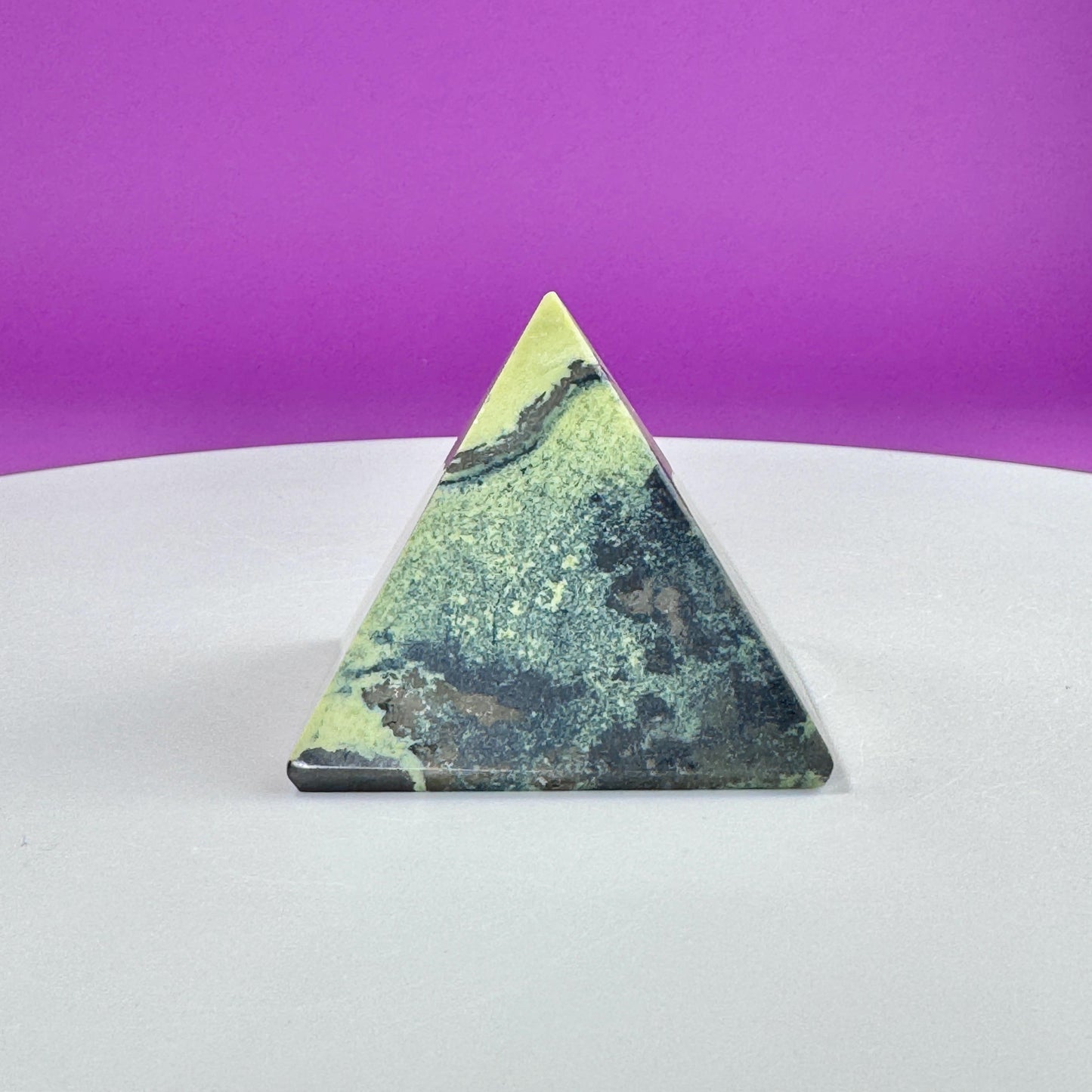 Serpentine and Pyrite Pyramid, Akonis Misfit Crystal