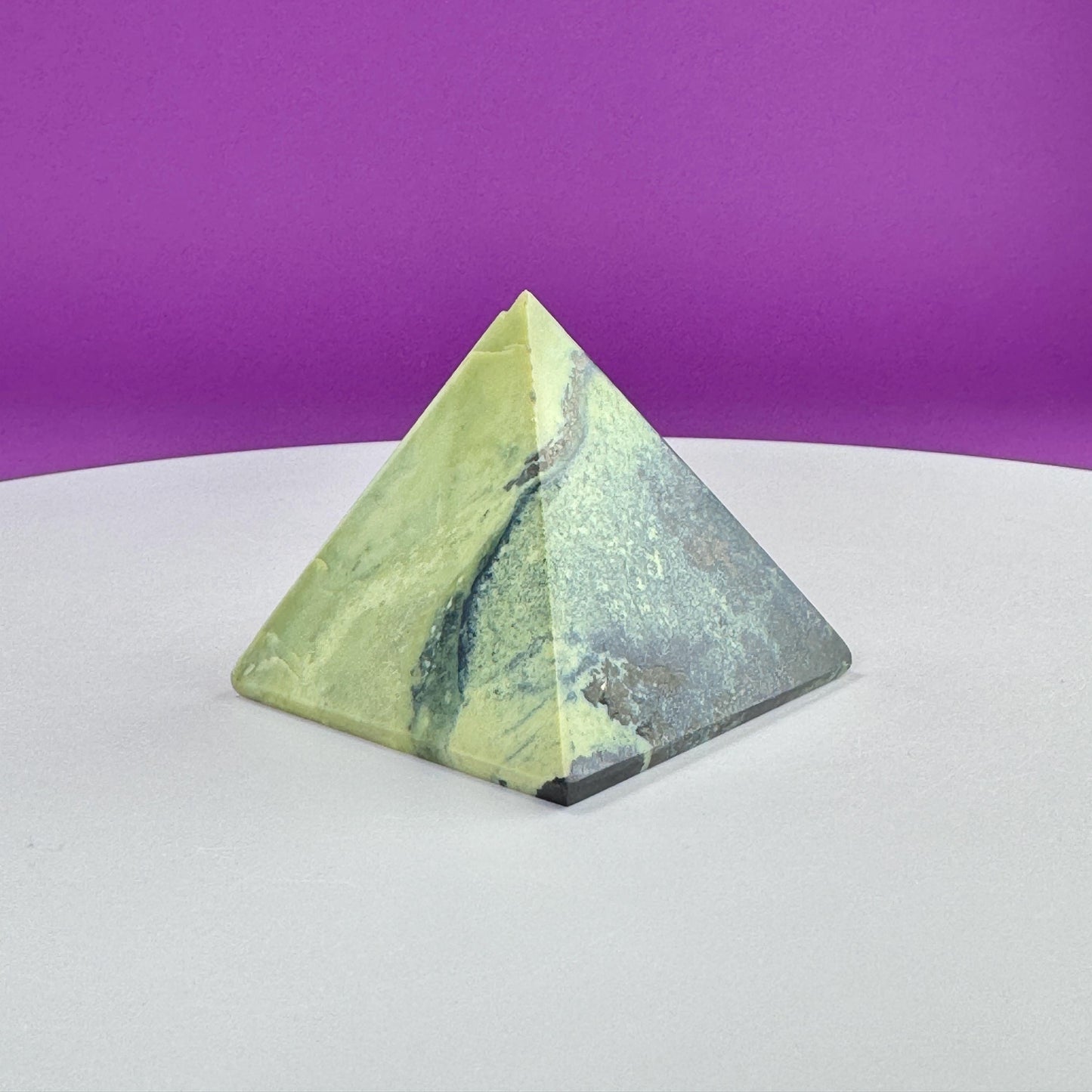 Serpentine and Pyrite Pyramid, Akonis Misfit Crystal