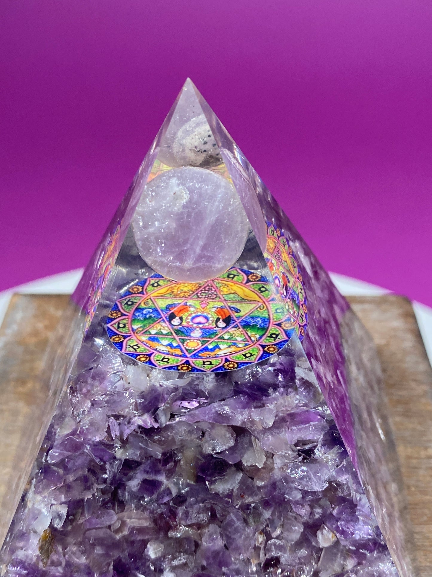 Amethyst Orgonite Pyramid