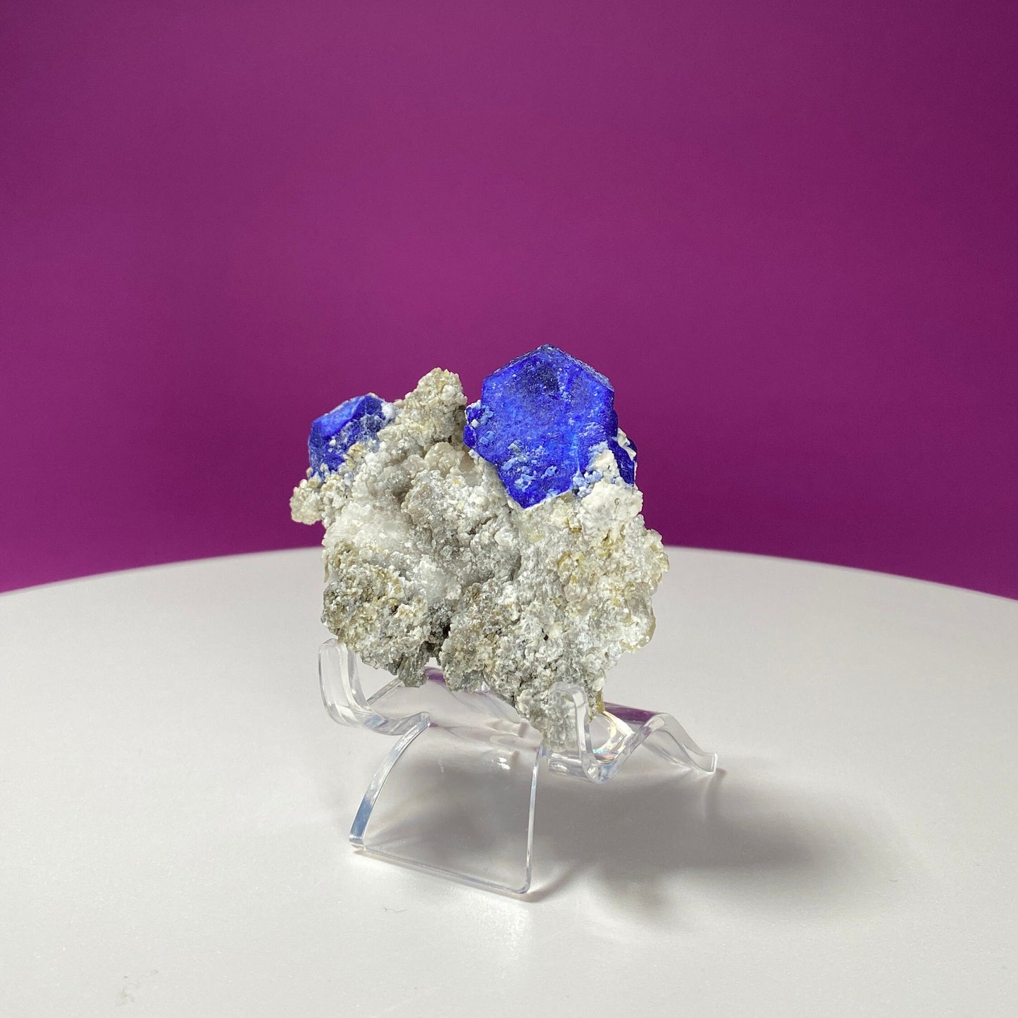 Lazurite on Matrix Specimen (Afghanistan) (Includes Acrylic Stand)