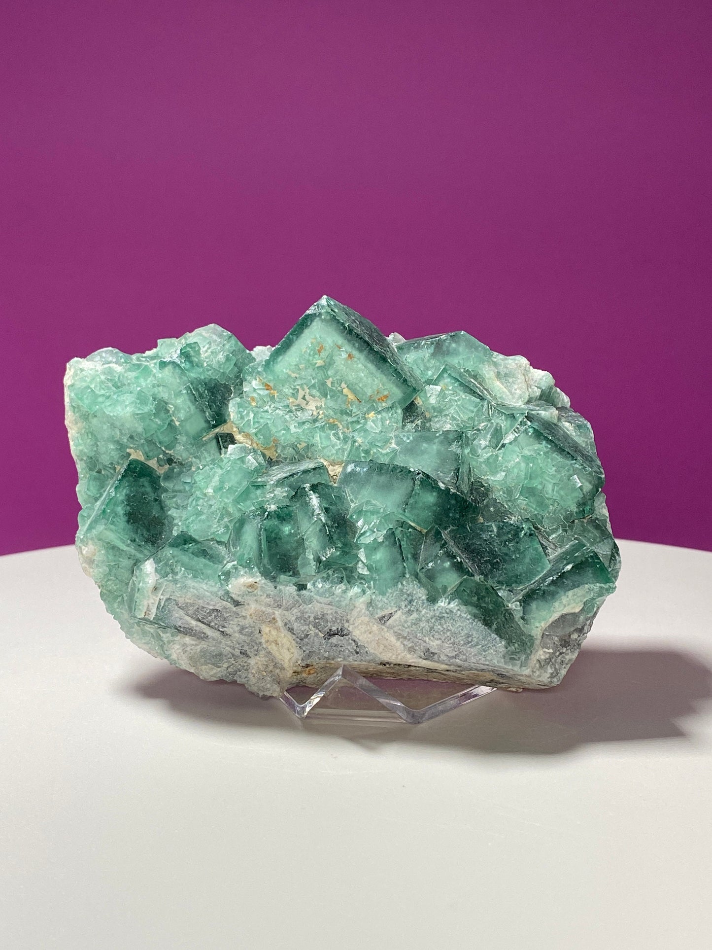 Green Fluorite Cluster (Includes Acrylic Stand)