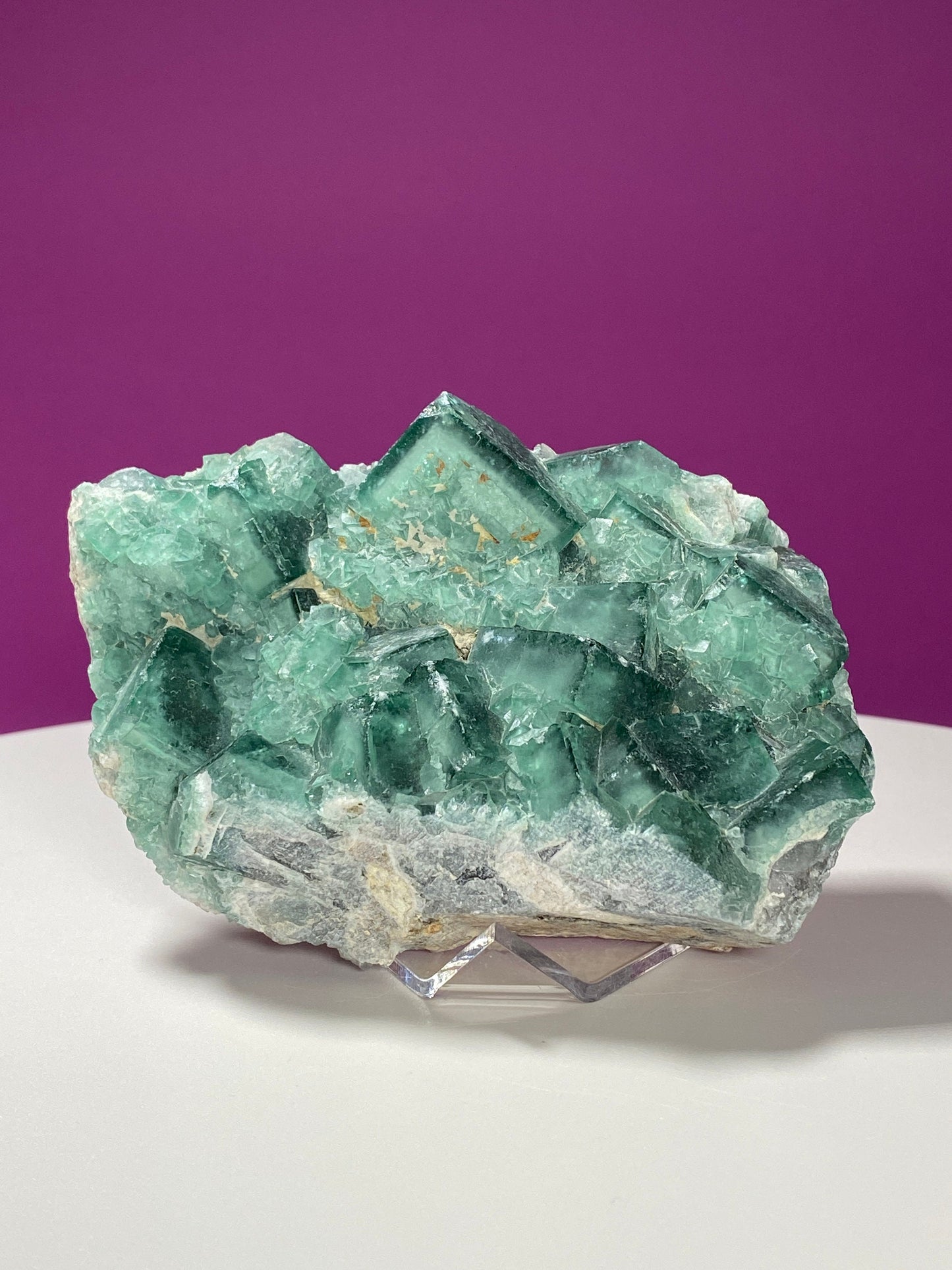 Green Fluorite Cluster (Includes Acrylic Stand)