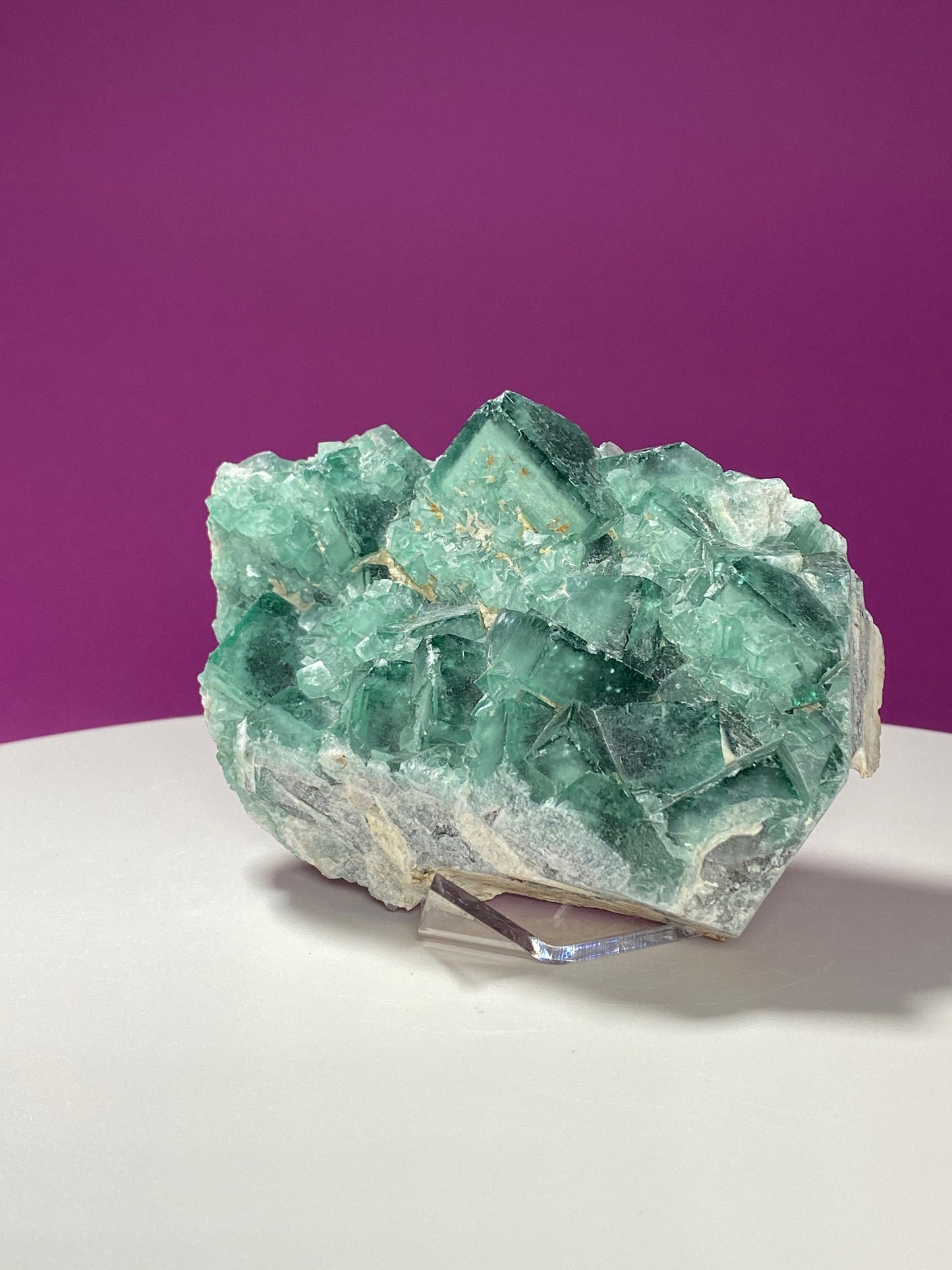 Green Fluorite Cluster (Includes Acrylic Stand)